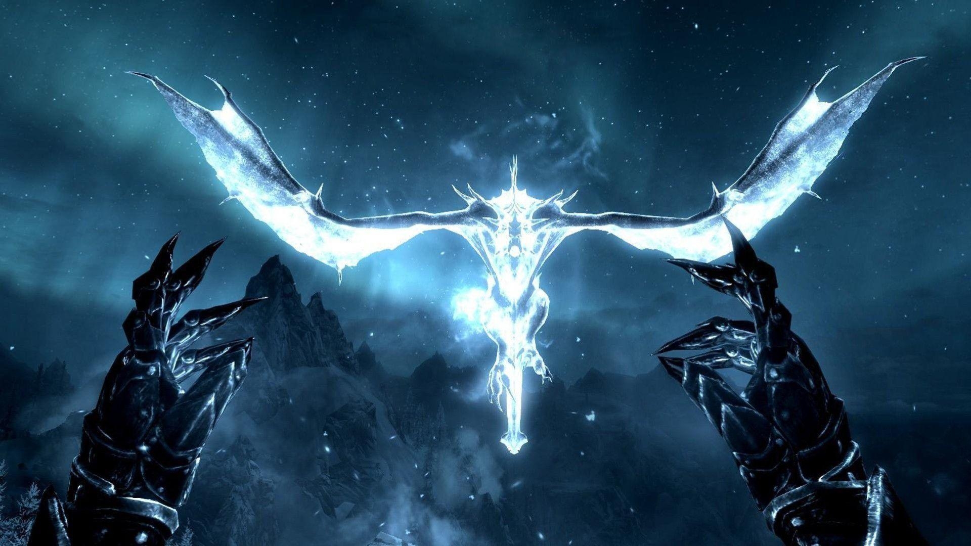 Drachen, Skyrim, Elder Scrolls V, Gaming, Hintergrund, 1920x1080 Full HD Desktop