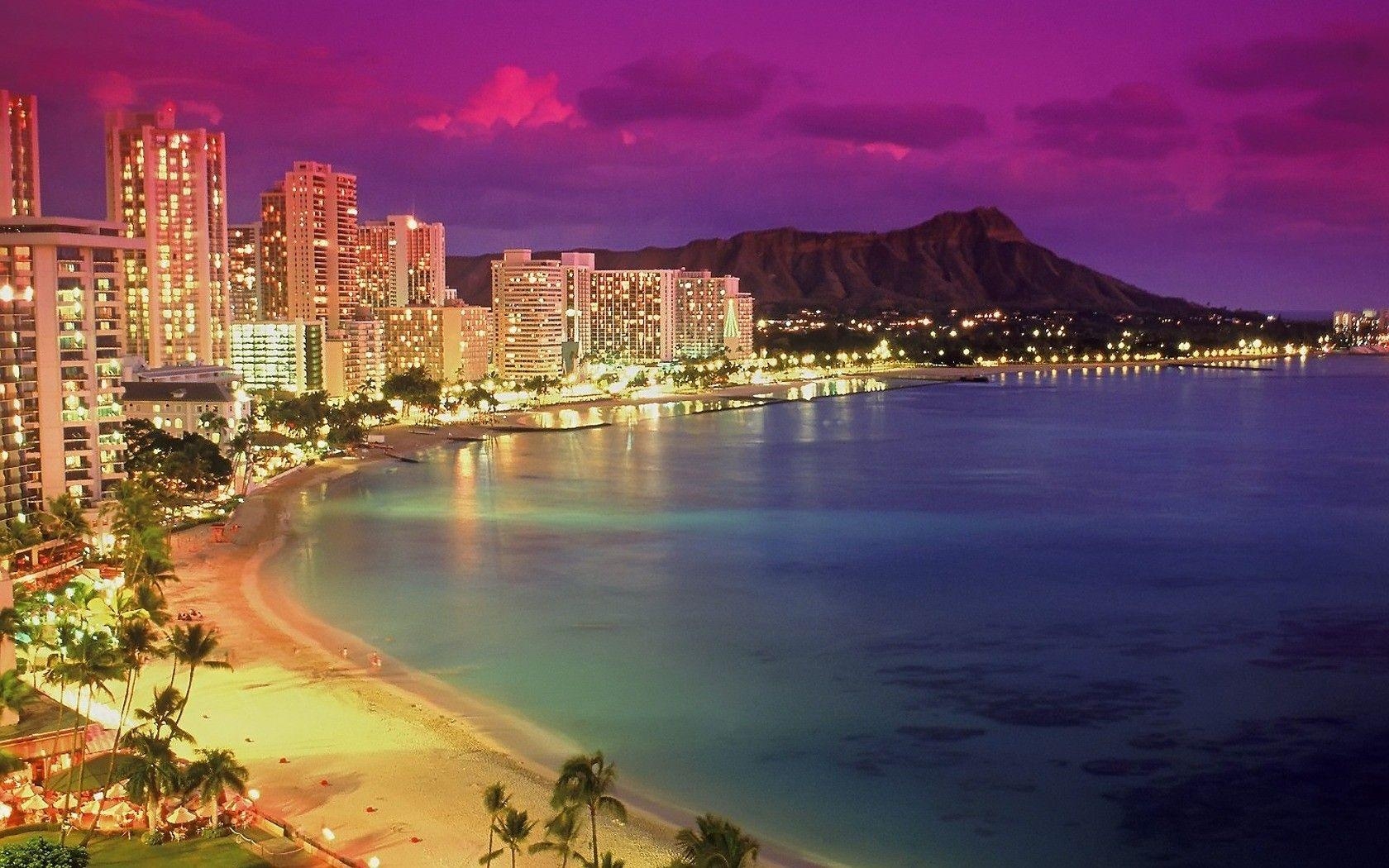 Waikiki Strand, Hawaii, Szene, Reflexion, Meer, 1680x1050 HD Desktop