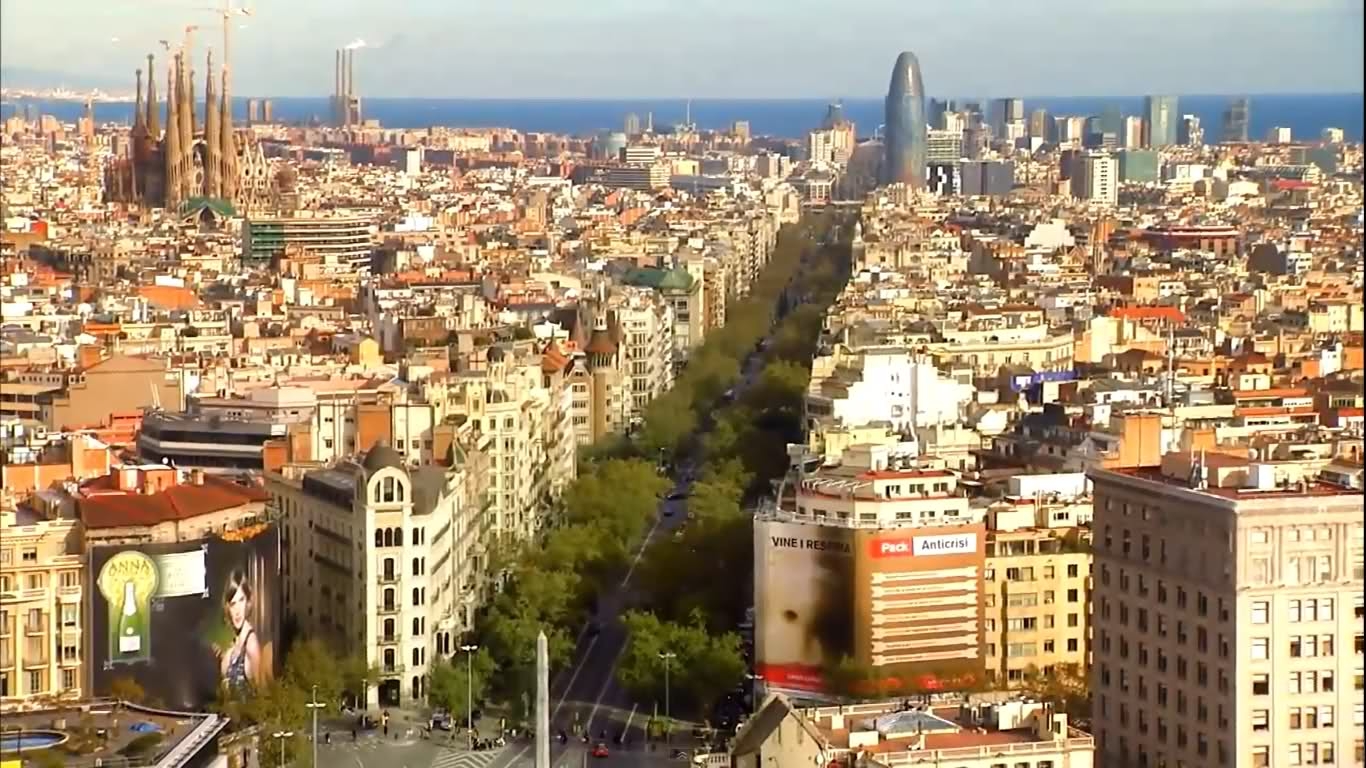 Barcelona Stadt, Reisen, Hintergrund, Spanien, HD, 1370x770 HD Desktop