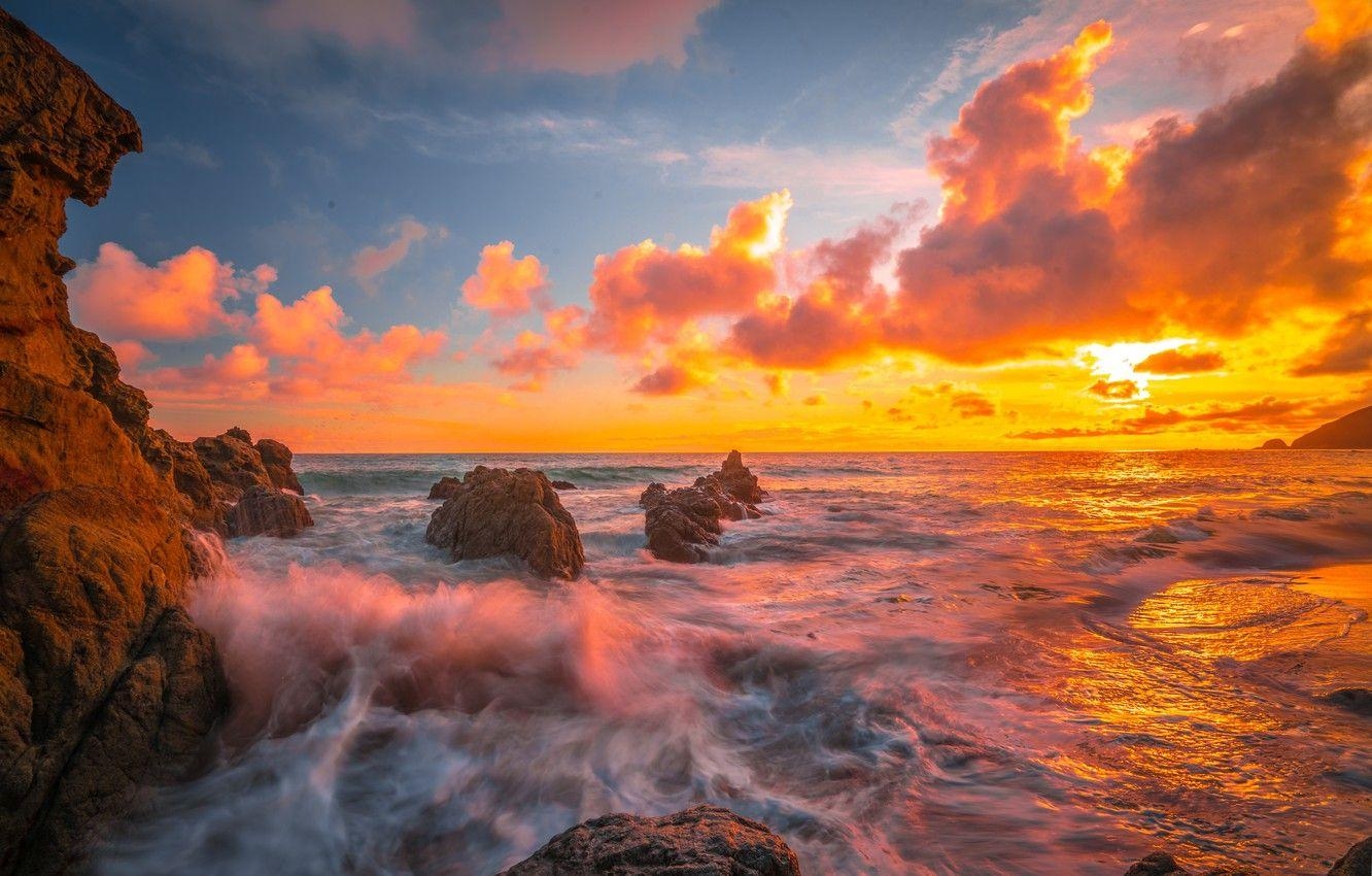 Malibu, Kalifornien, Pazifischer Ozean, Malibu Strand, Reisen, 1340x850 HD Desktop