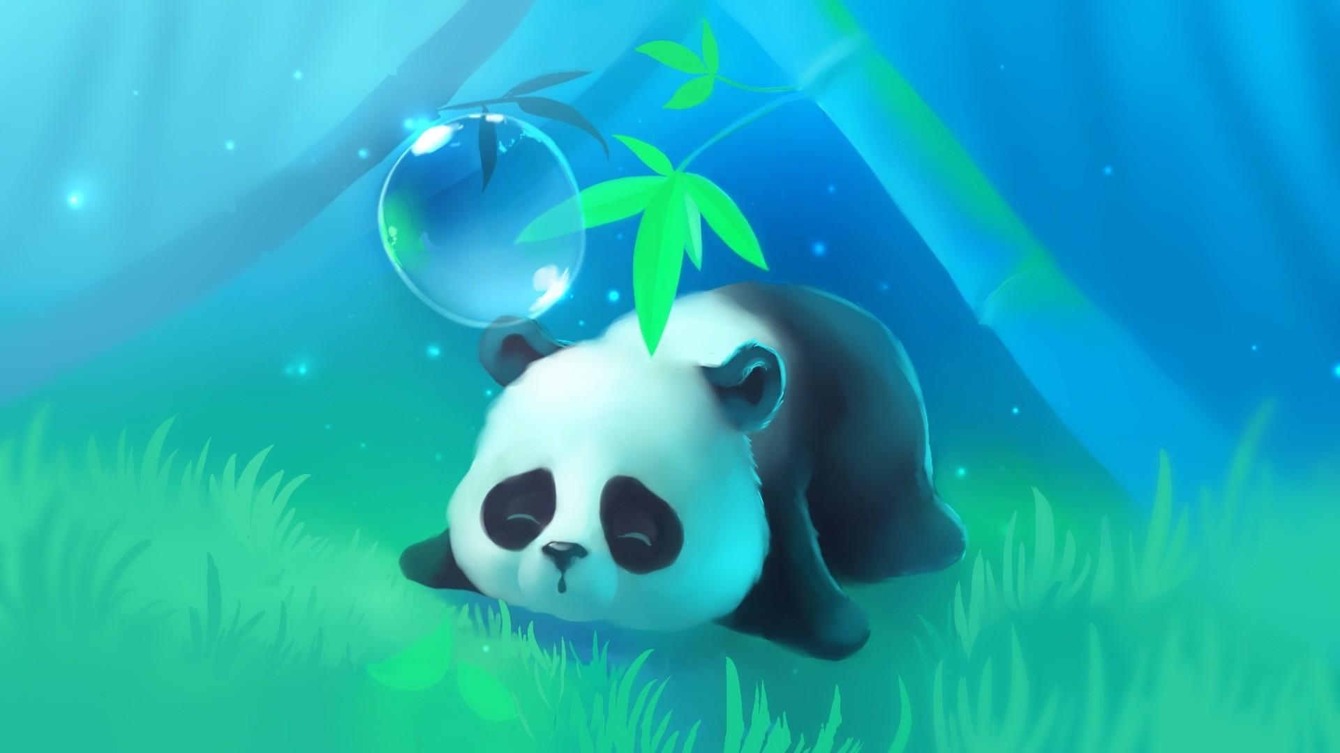 Anime Panda, Hintergrund, Comic, Tier, Kunst, 1920x1080 Full HD Desktop