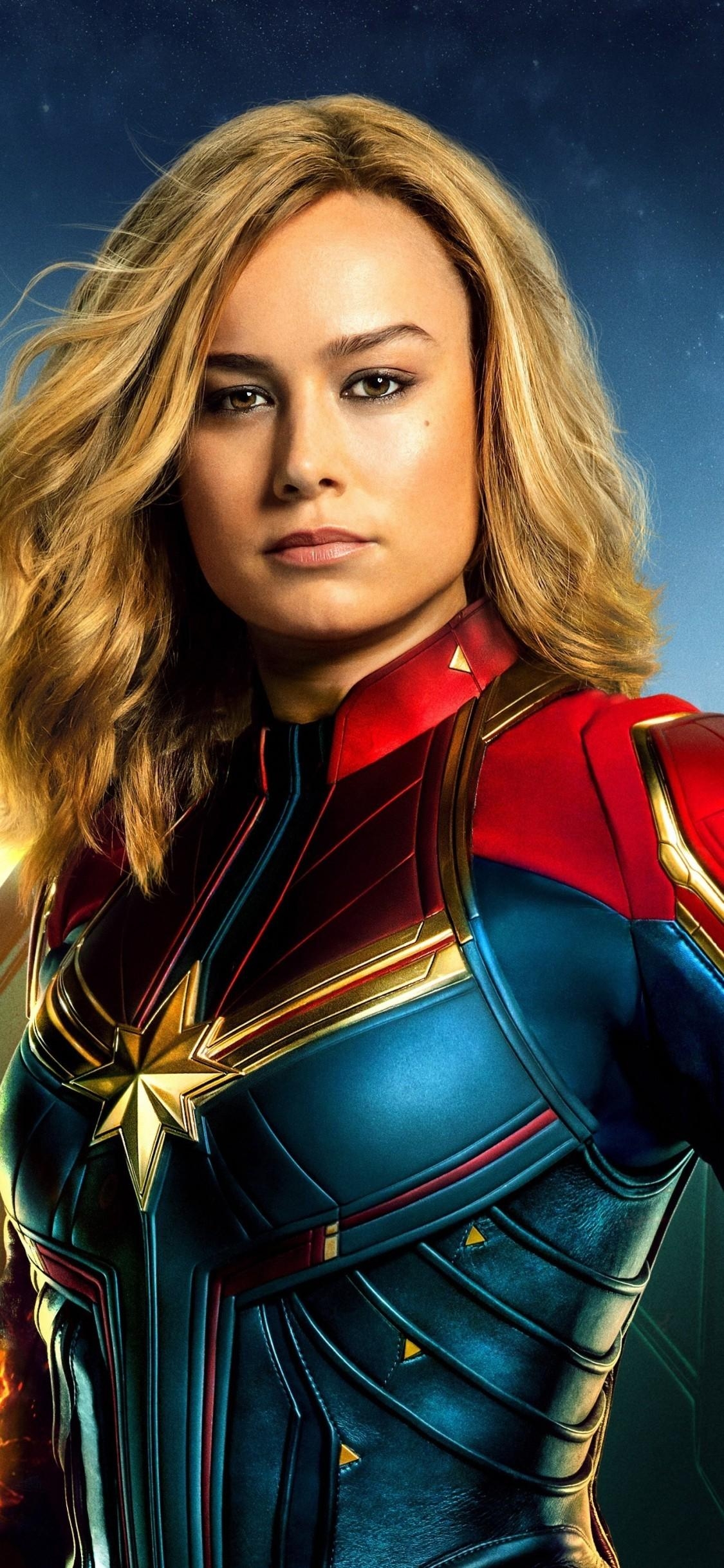 Brie Larson, Captain Marvel, Superhelden, iPhone 11 Pro, Wandkunst, 1130x2440 HD Handy