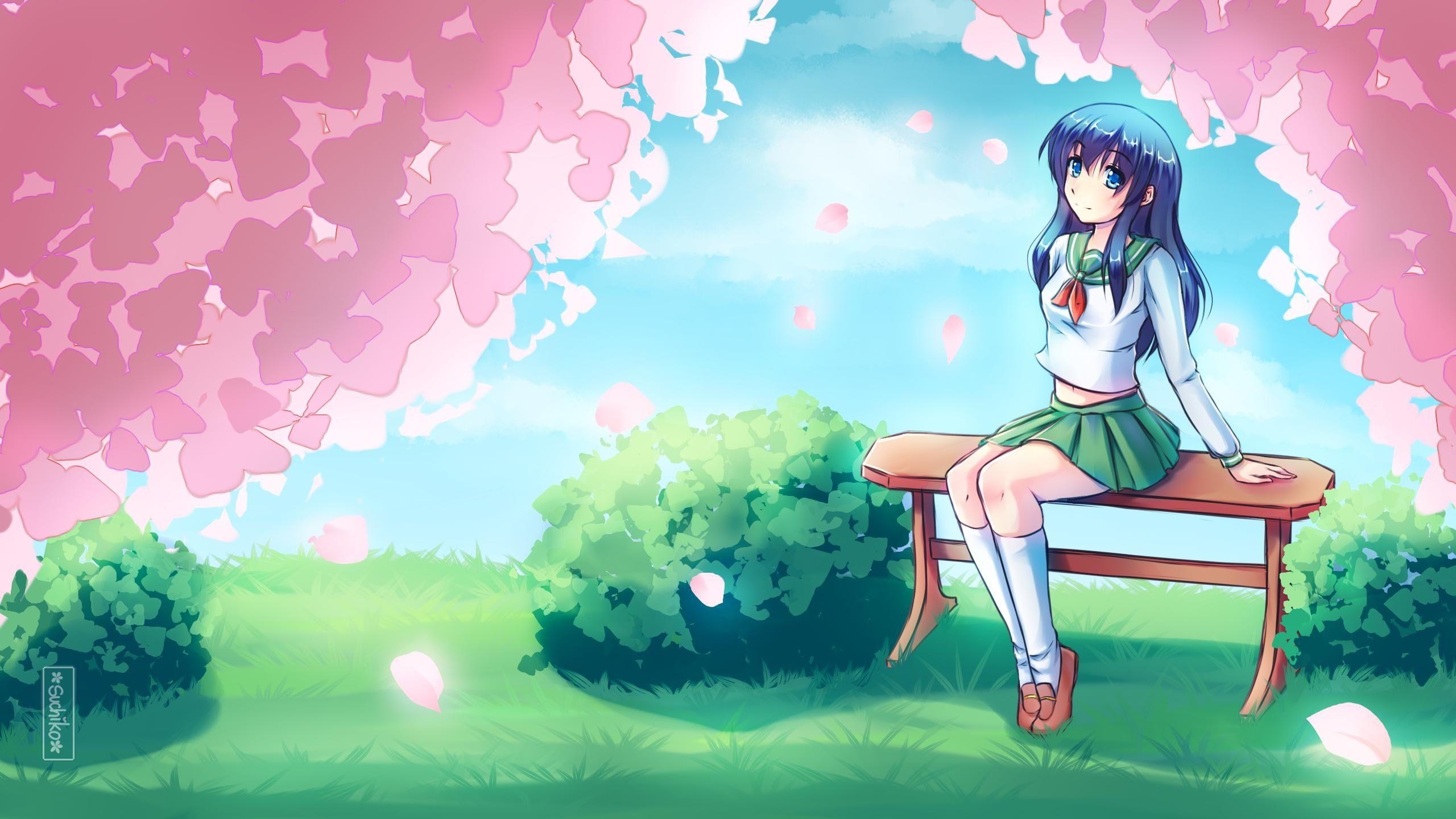 Higurashi Kagome, Inuyasha, Mädchen, Anime, Design, 2560x1440 HD Desktop