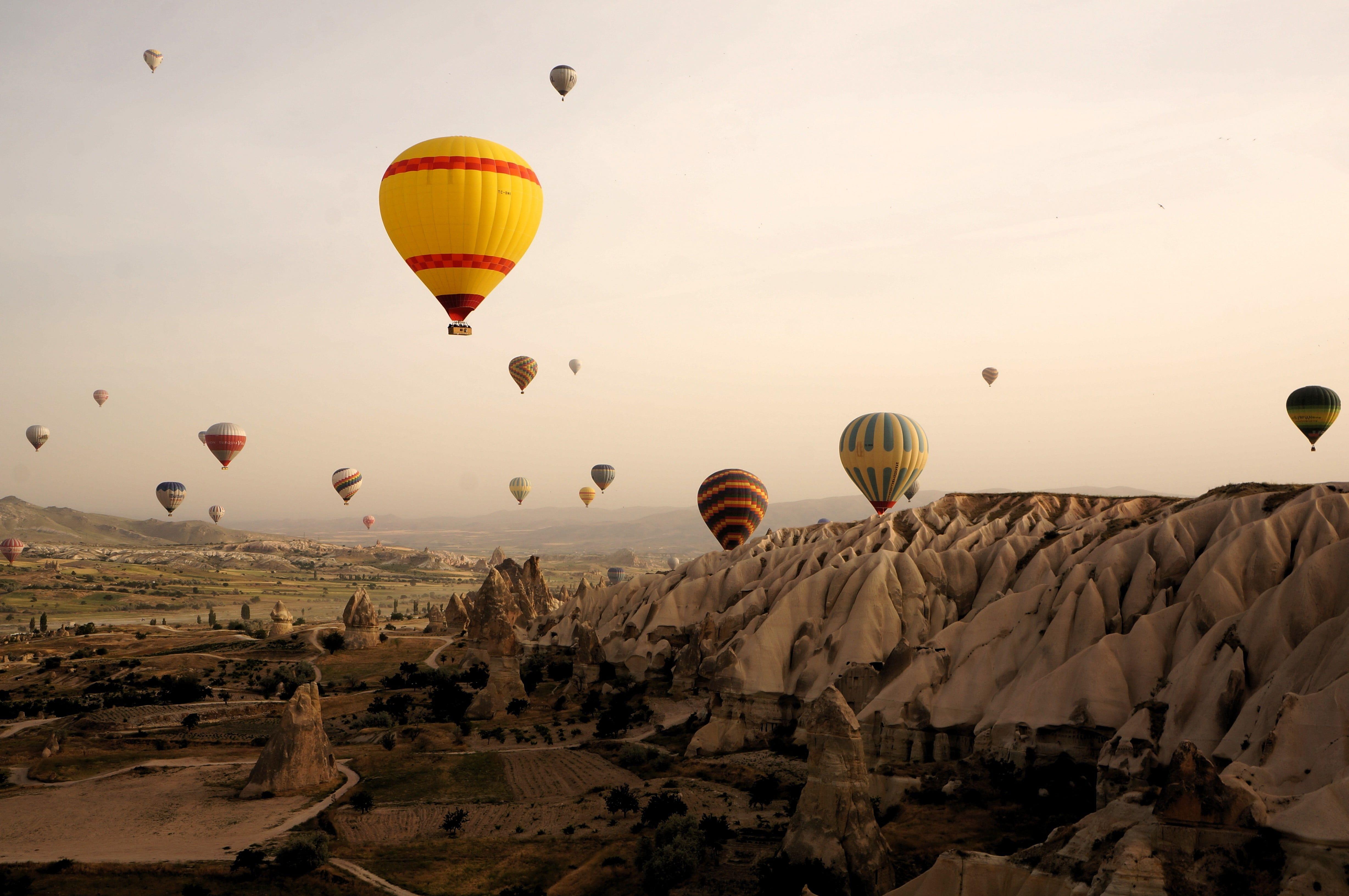 Heißluftballons, Himmel, Kappadokien, HD, Luftbilder, 4920x3270 4K Desktop