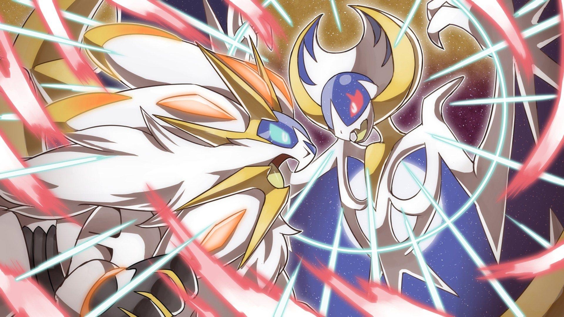 Lunala, Pokémon, Solgaleo, Sonne, Mond, 1920x1080 Full HD Desktop