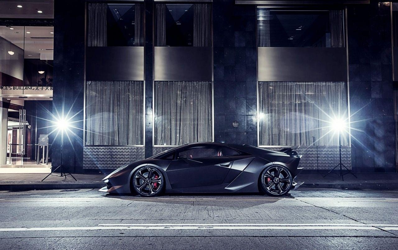 Schwarzer Lamborghini Sesto Elemento, Auto, HD, Hintergrund, 1280x810 HD Desktop