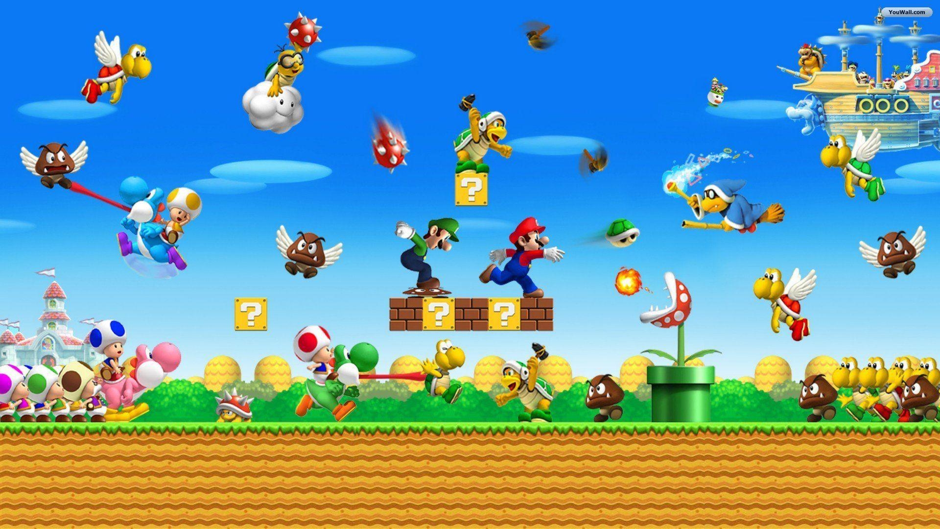 Super Mario Wii, HD, Abenteuer, Plattformspiele, 1920x1080 Full HD Desktop