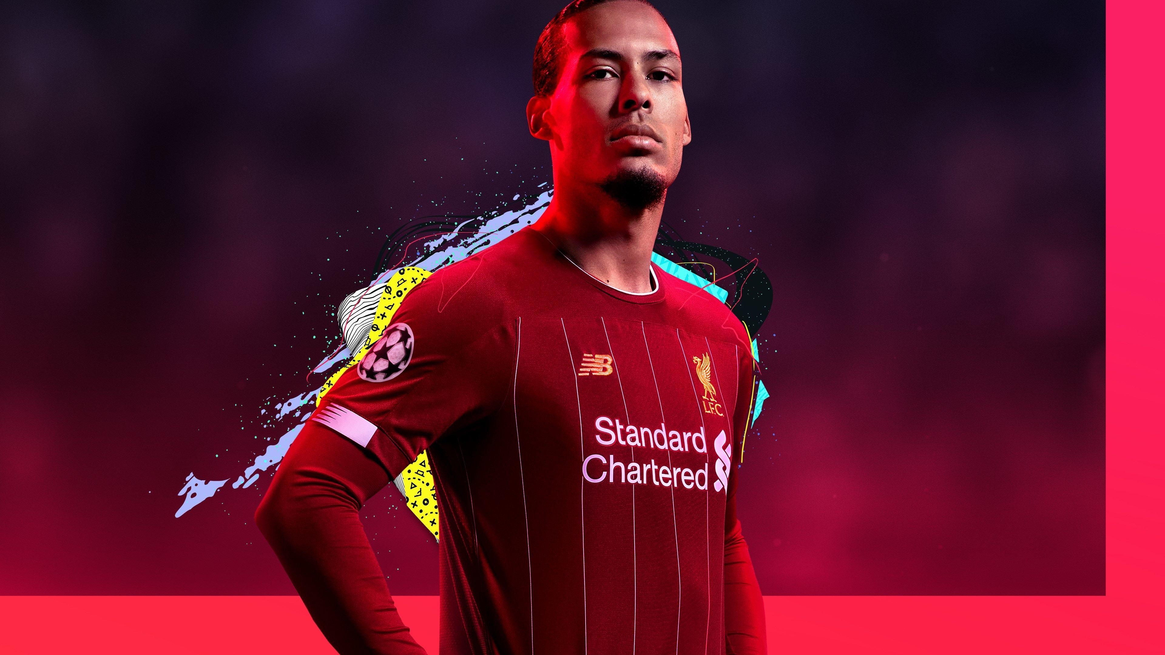 Virgil van Dijk, Fifa 20, Poster, HD, 4K, 3840x2160 4K Desktop