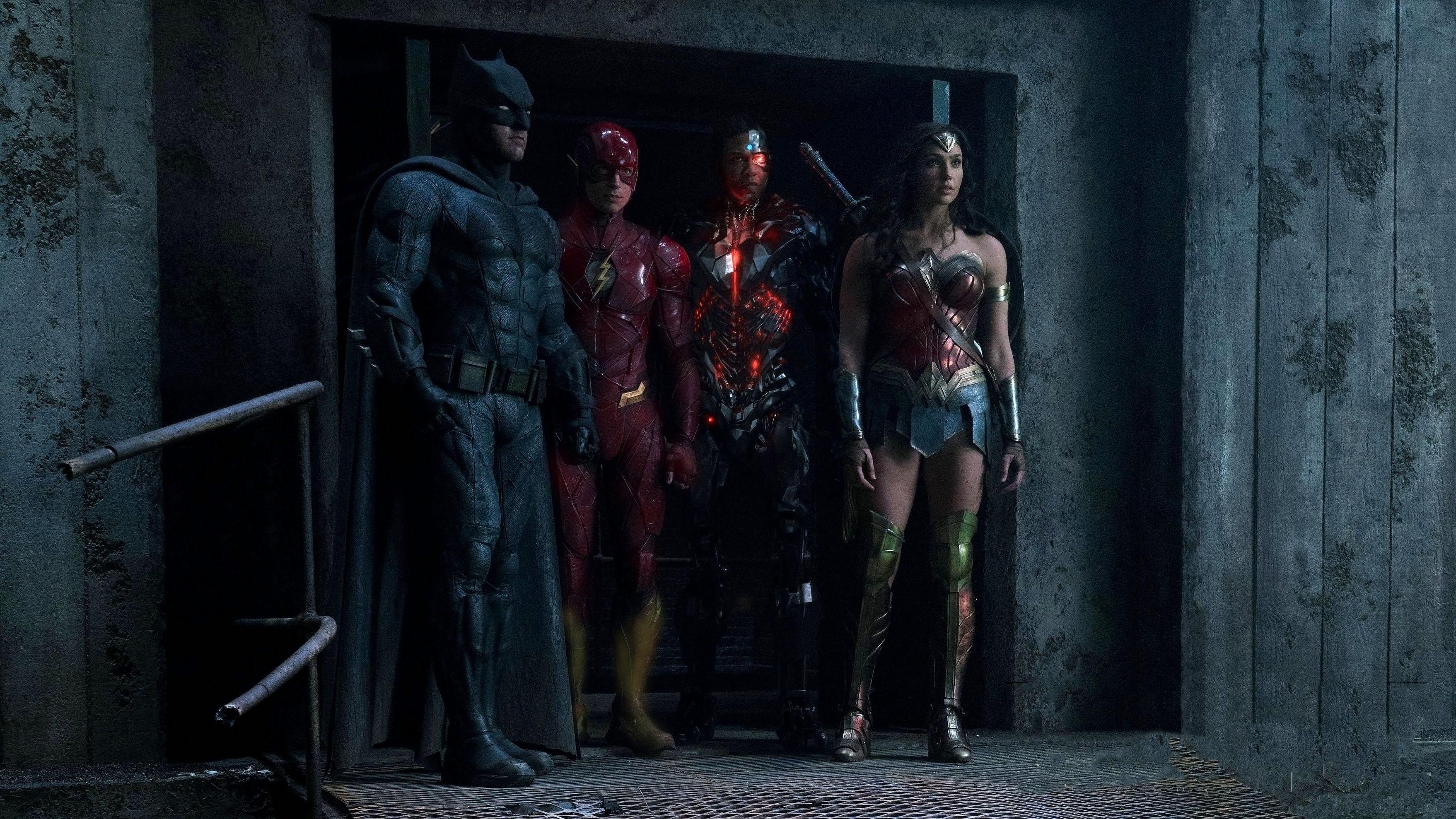 Batman, Flash, Cyborg, Justice League, Bild, 3520x1980 HD Desktop