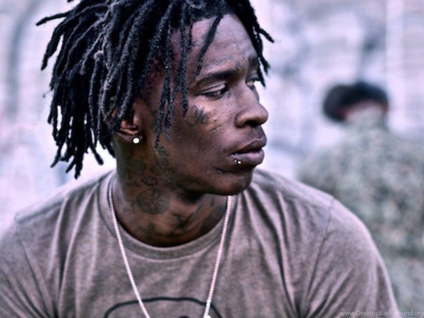 Young Thug, Rapper, Dreadlocks, Gesicht, Hintergrund, 1400x1050 HD Desktop