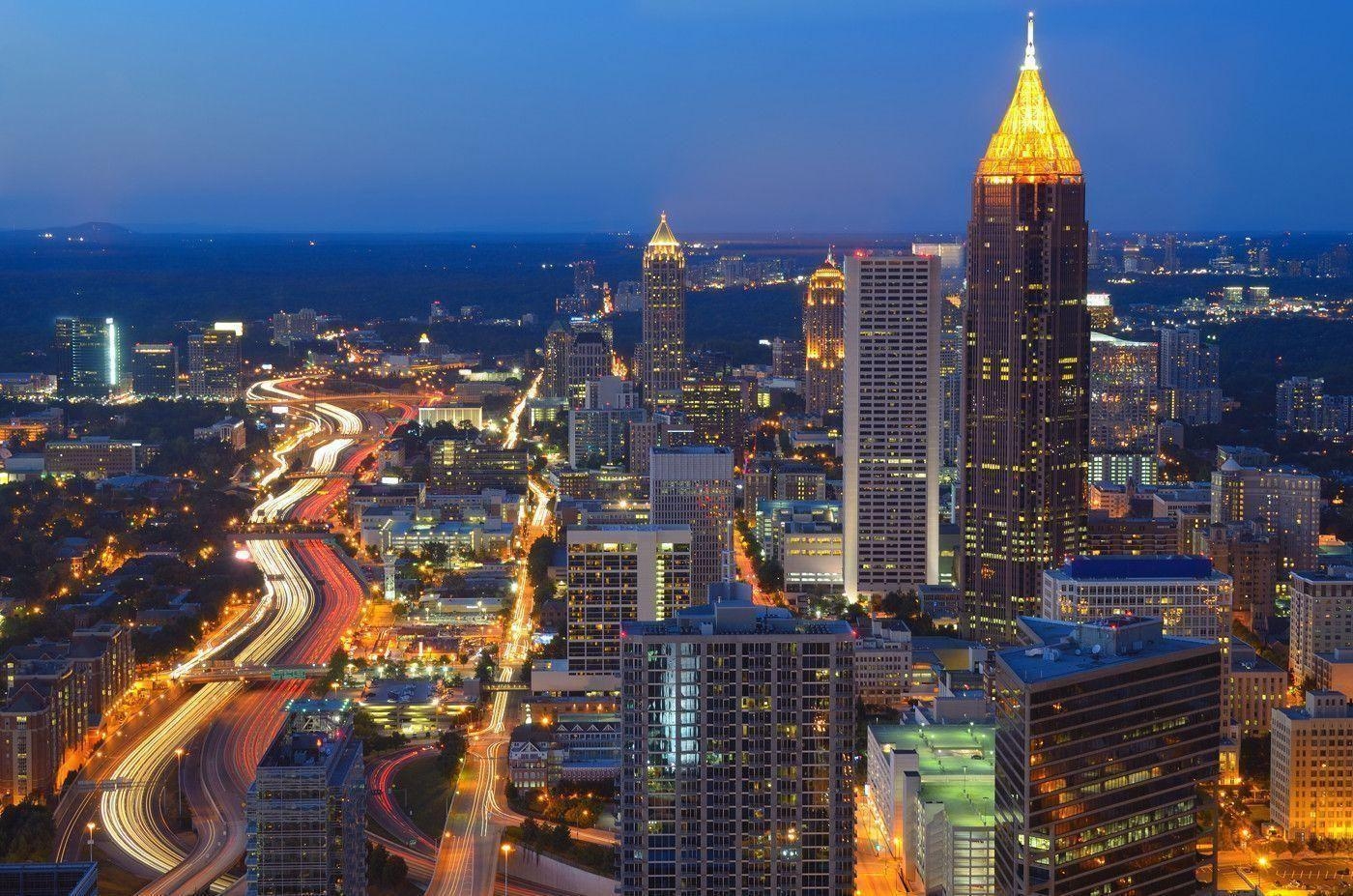 Atlanta, City, Skyline, HD, Download, 1400x930 HD Desktop