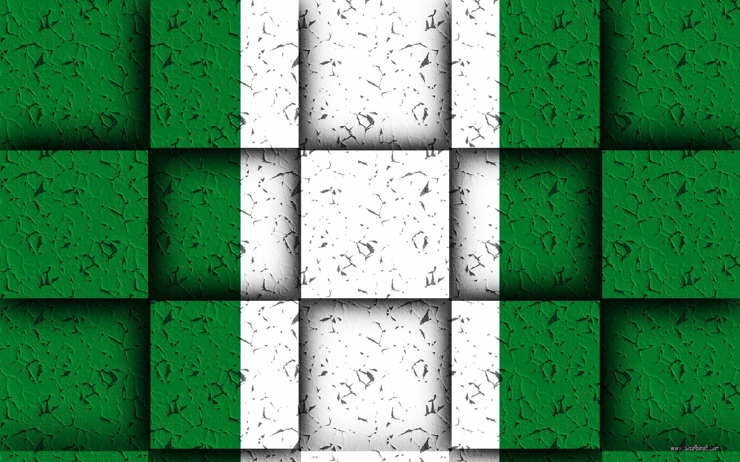 Nigeria, Flagge, Kunstwerk, Smartphones, Nationalfarben, 2880x1800 HD Desktop