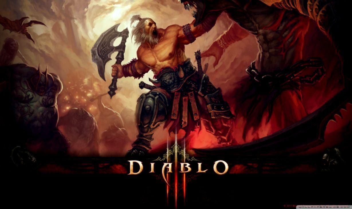 Barbar, Diablo 3, Tapete, Krieger, Episch, 1230x730 HD Desktop