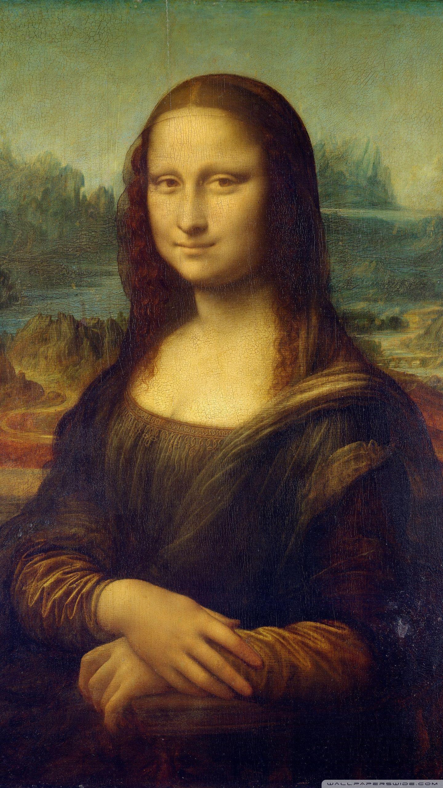 Mona Lisa, Leonardo da Vinci, 4K, Desktop Meisterwerk, 1440x2560 HD Handy