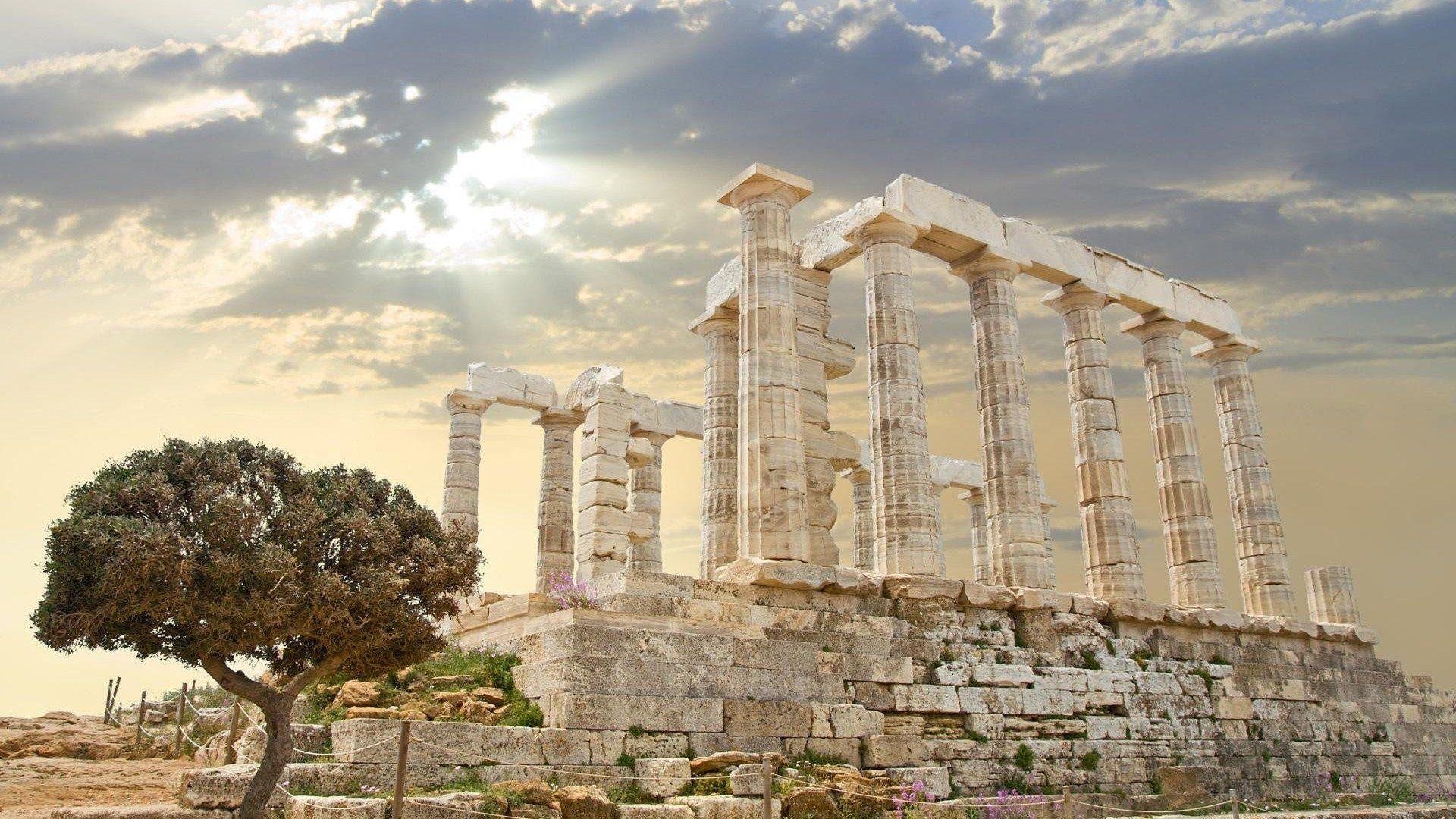 Poseidontempel, Zeustempel, Athen, Antik, Griechenland, 1920x1080 Full HD Desktop