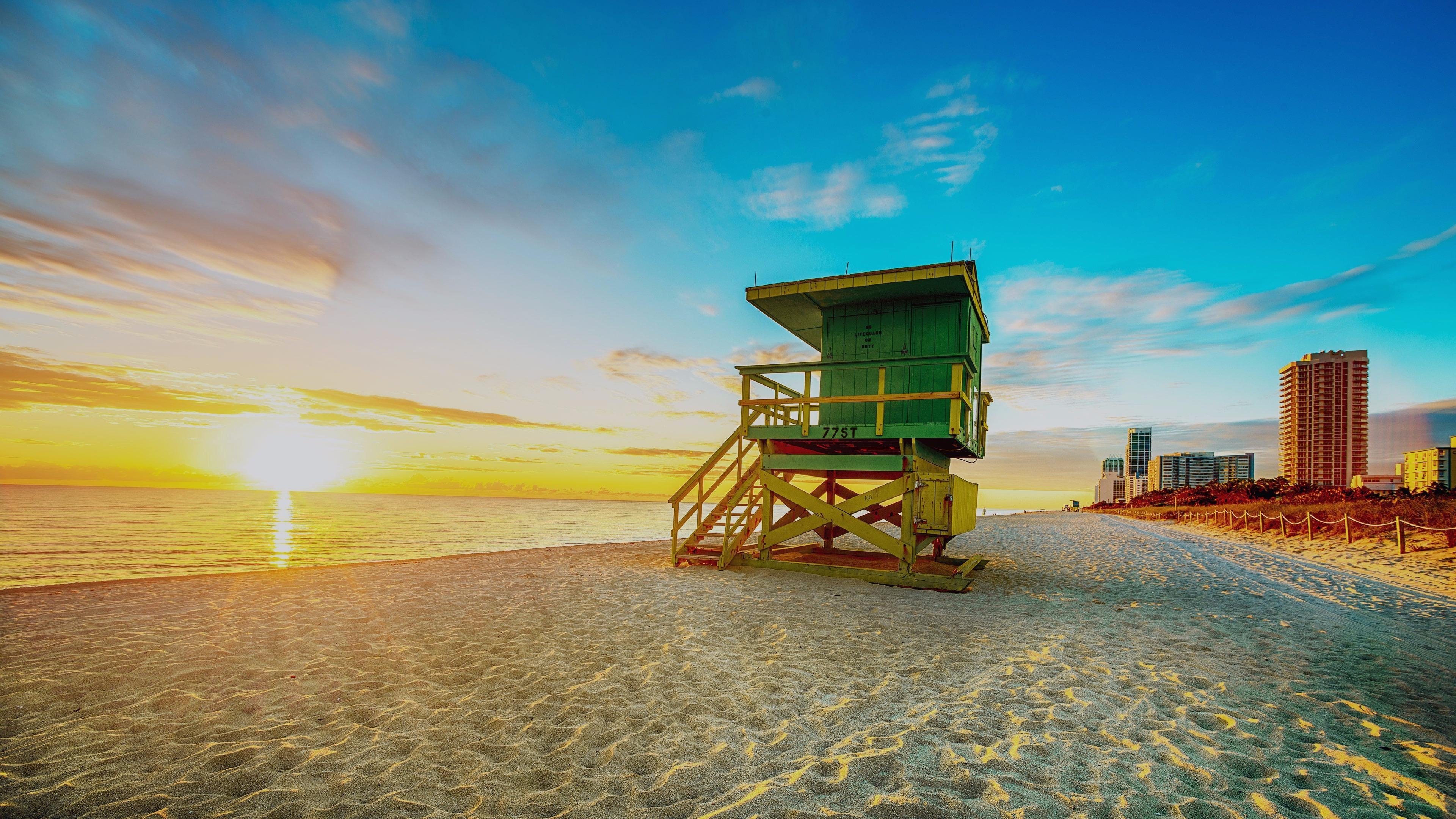 Miami Beach, Florida, Reisen, Strand, Sonne, 3840x2160 4K Desktop