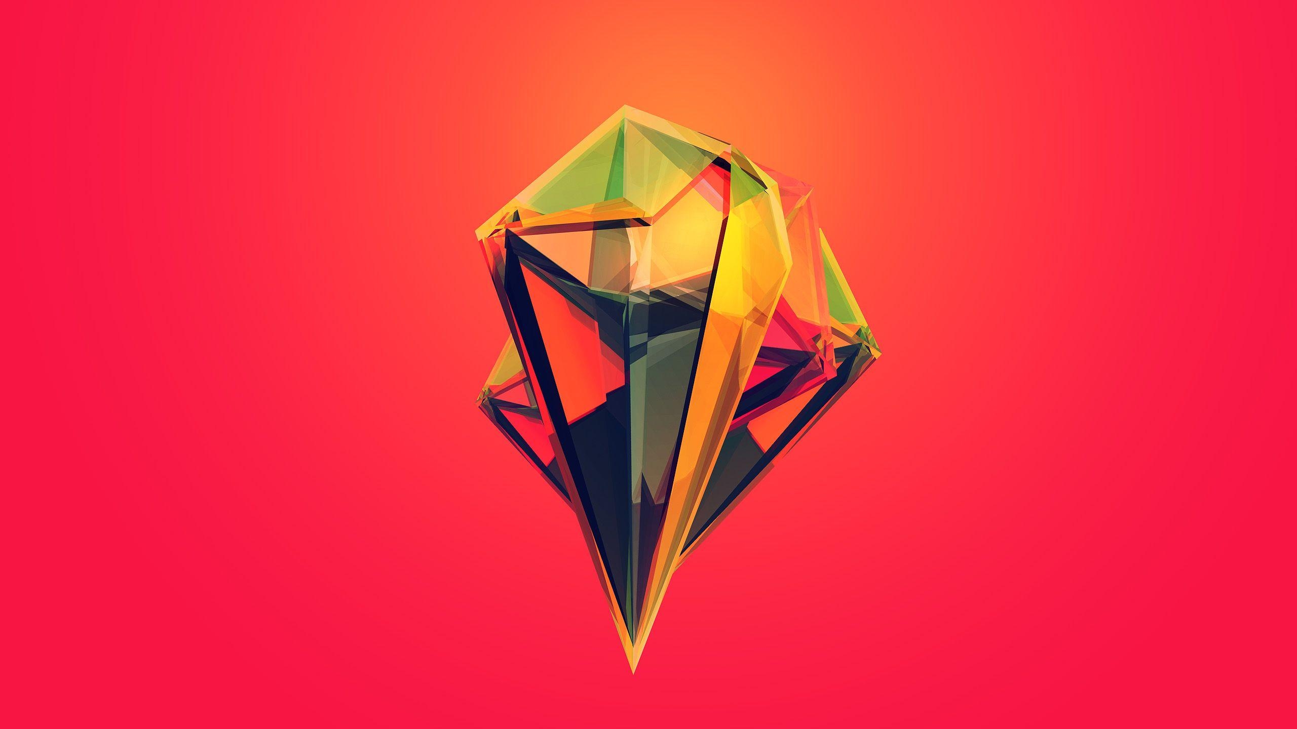 Facets, digitale Kunst, Justin Maller, Pixel, Abstrakt, 2560x1440 HD Desktop