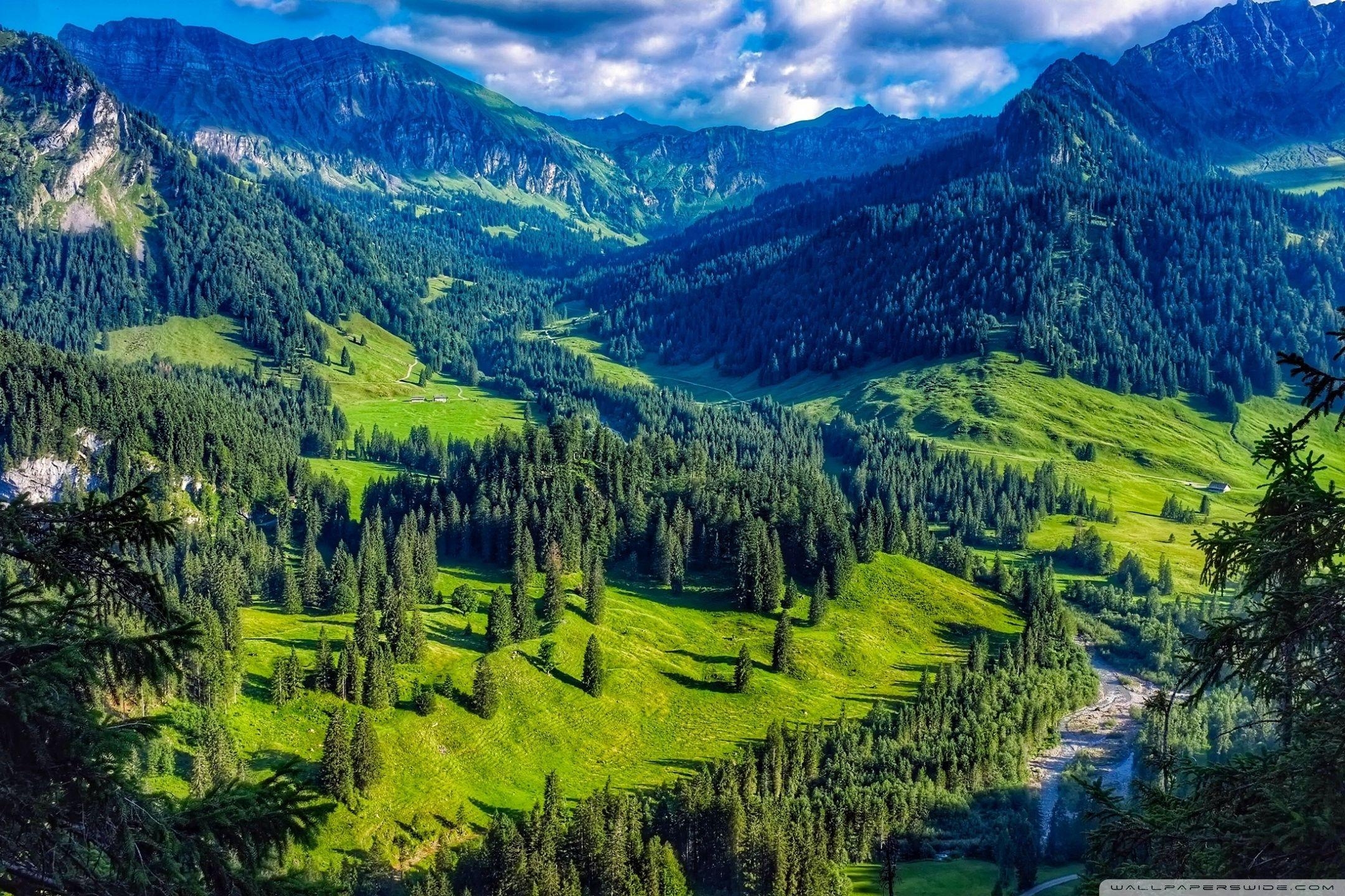 Österreich, Berge, Wald, Landschaft, 4K, 2160x1440 HD Desktop