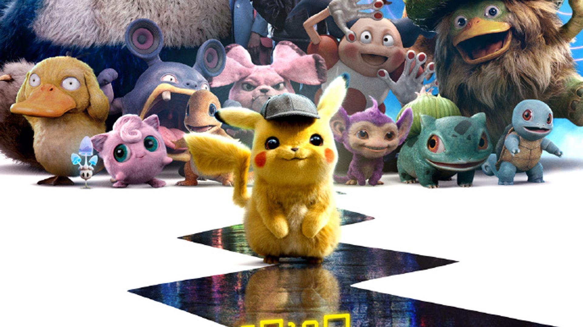 Detective Pikachu, Chinesische Poster, Bunt, Pokémon, Film, 1920x1080 Full HD Desktop