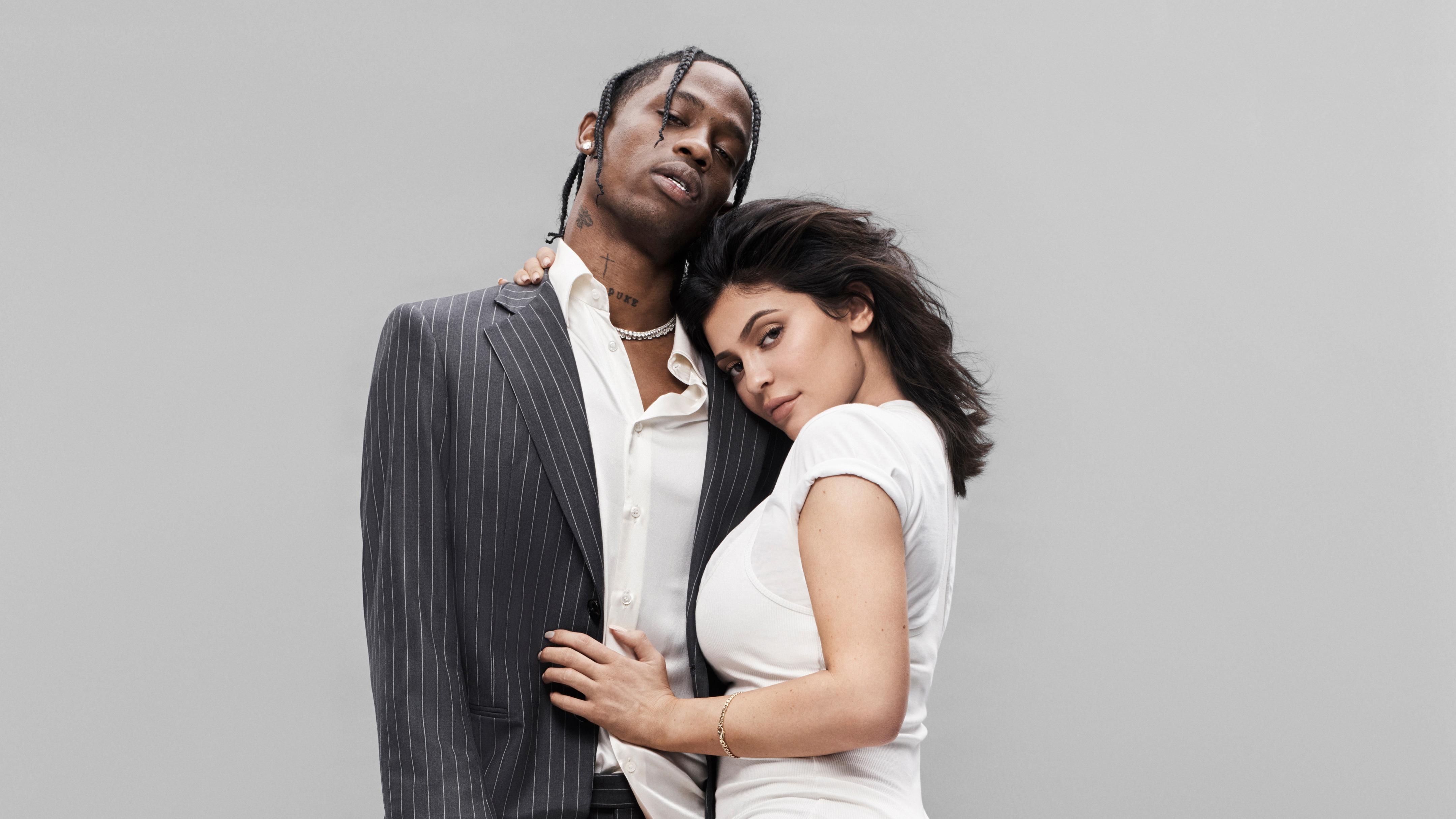 Travis Scott, Kylie Jenner, GQ, August, Berühmtheit, 4320x2430 4K Desktop