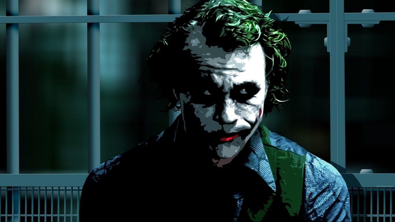 The Dark Knight, Joker, Heath Ledger, Download, Batman, 1370x770 HD Desktop