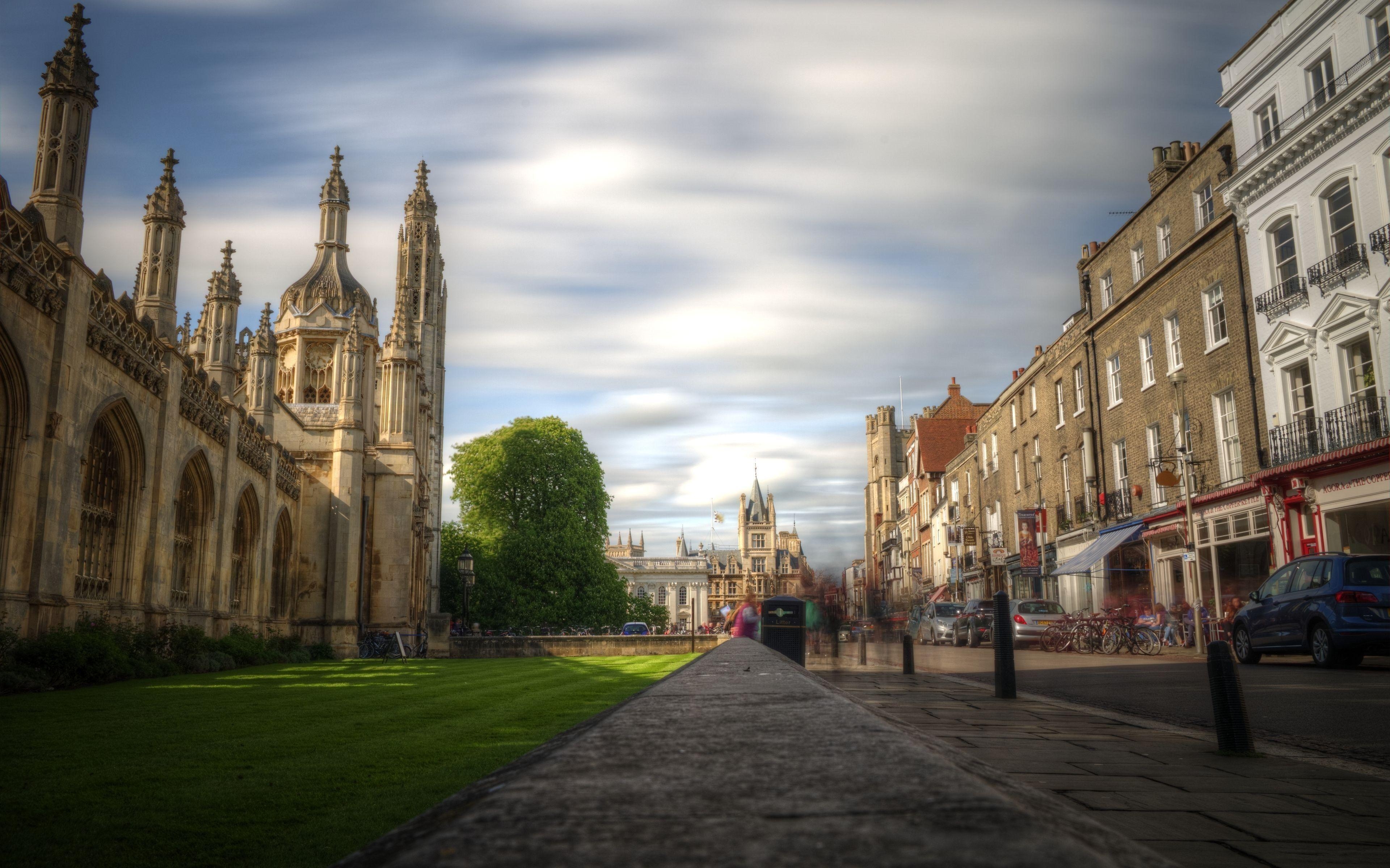 Universitätskirche, Cambridge Straße, England, Gebäude, UK, 3840x2400 4K Desktop