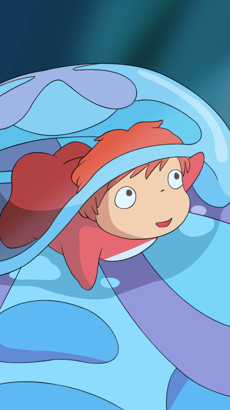 Ponyo, Anime, Wallpaper, Studio Ghibli, Japan, 750x1340 HD Handy