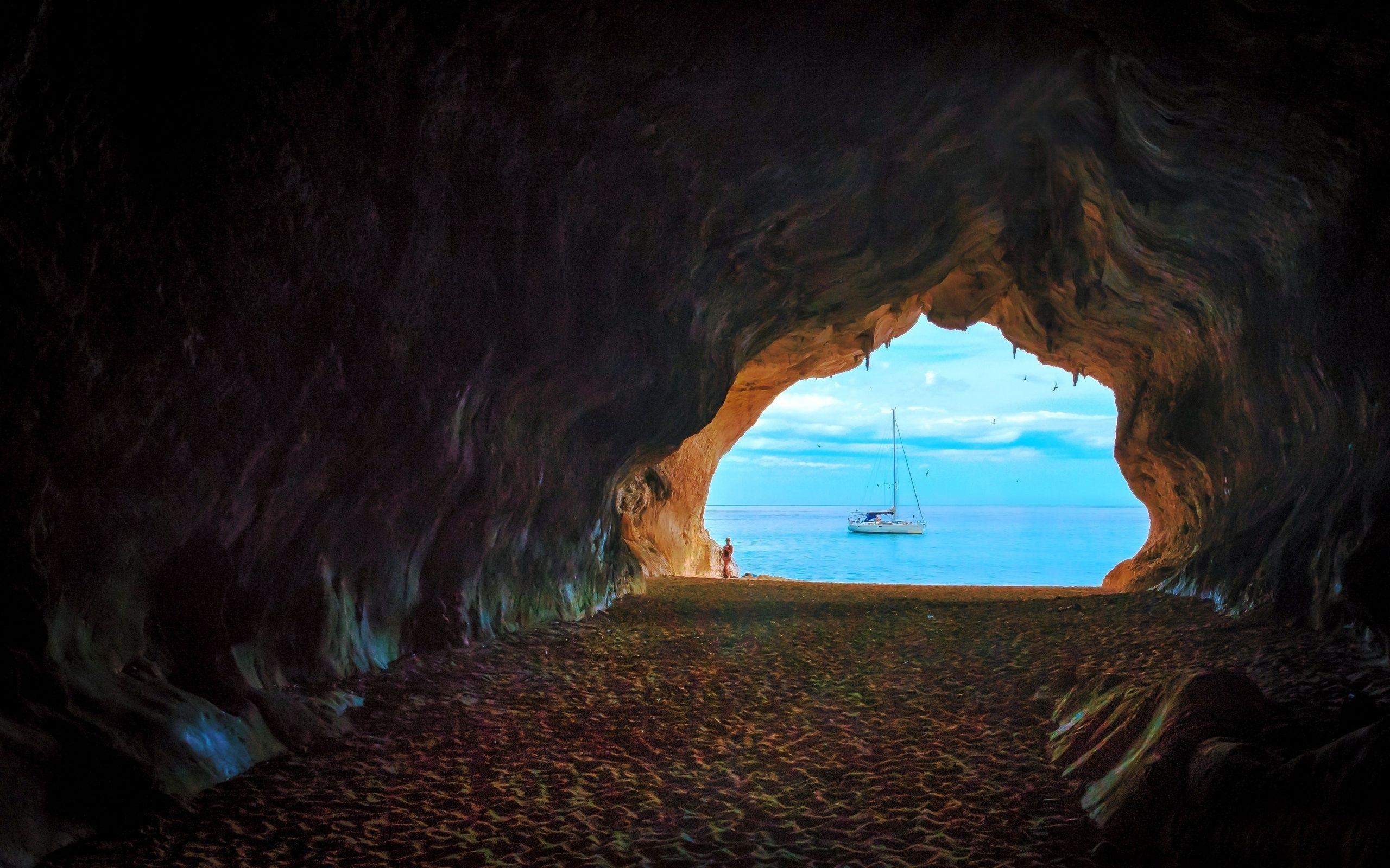 Mittelmeer, Höhle, Grotte, Sommer, Sardinien, 2560x1600 HD Desktop