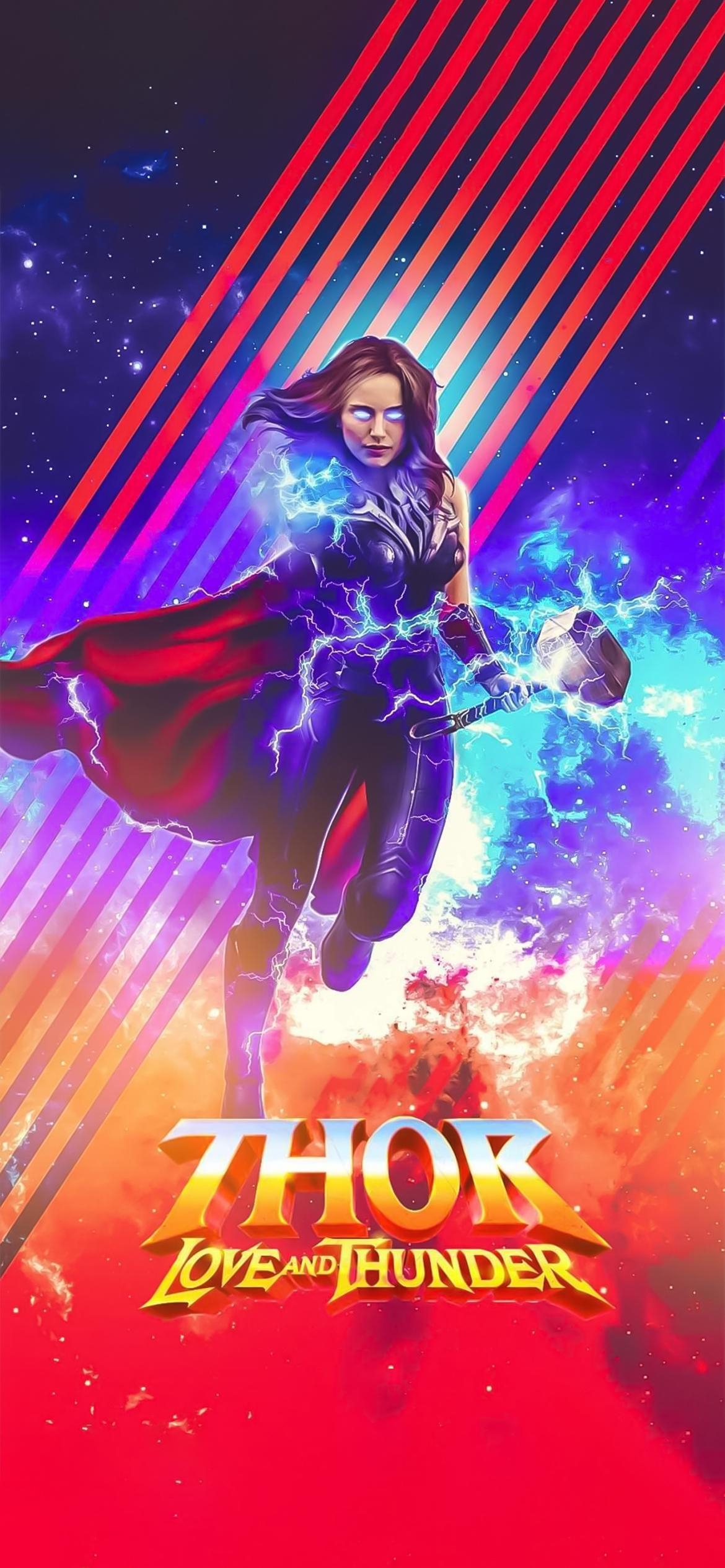 Thor Love and Thunder, Marvel, Film, Hintergrund, Superheld, 1170x2540 HD Handy