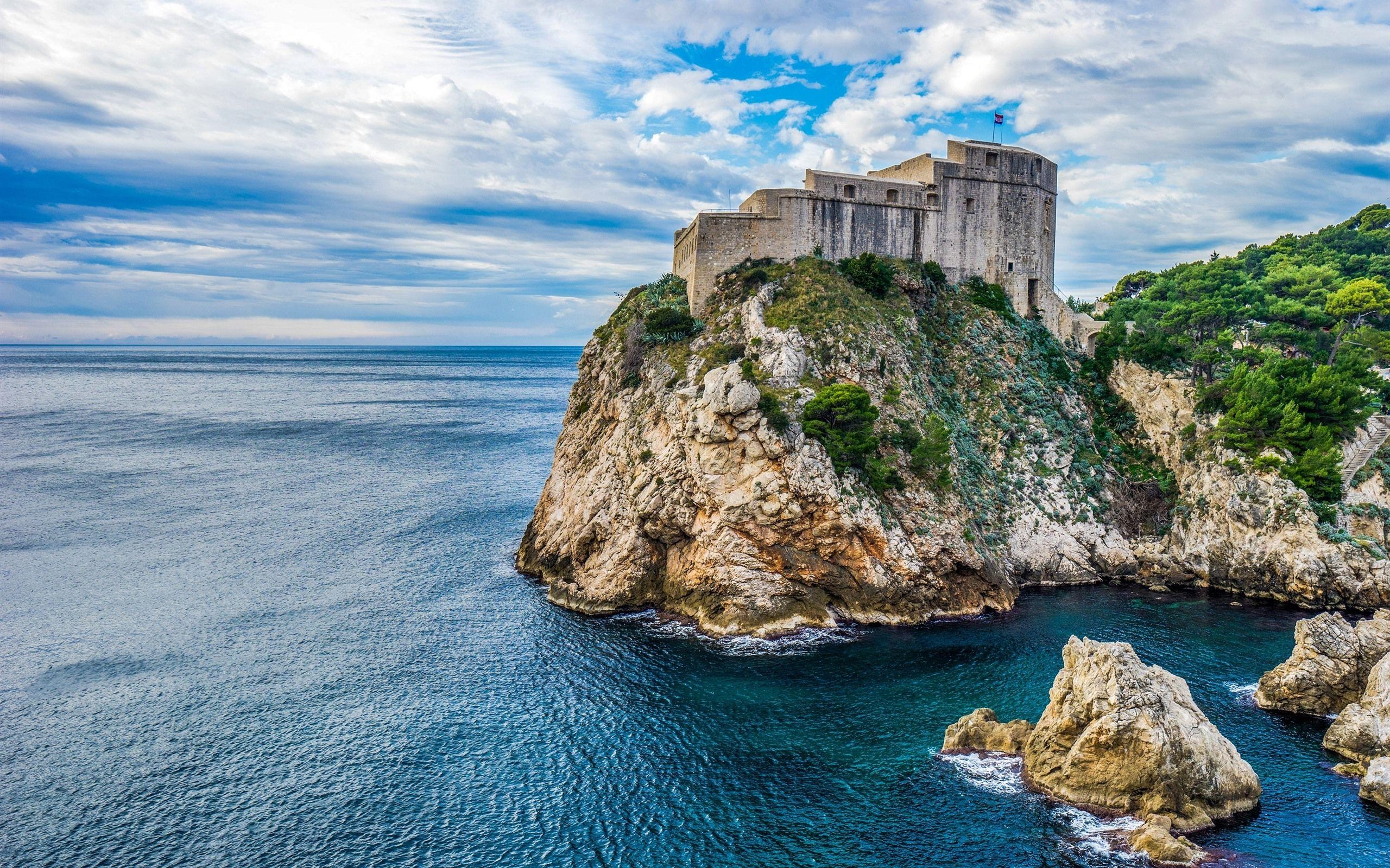 Dubrovnik, Festung, Kroatien, Meer, iPhone 8, 2560x1600 HD Desktop