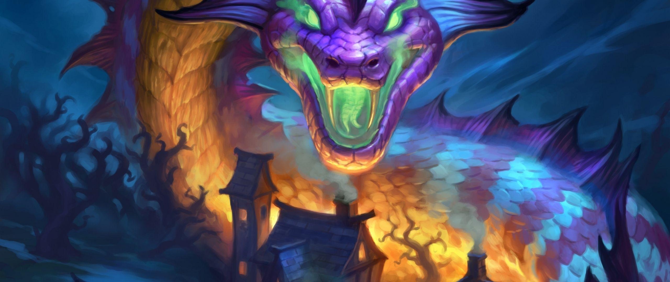 Hearthstone, Wallpapers, Drache, Herunterladen, Spiel, 2560x1080 Dual Screen Desktop