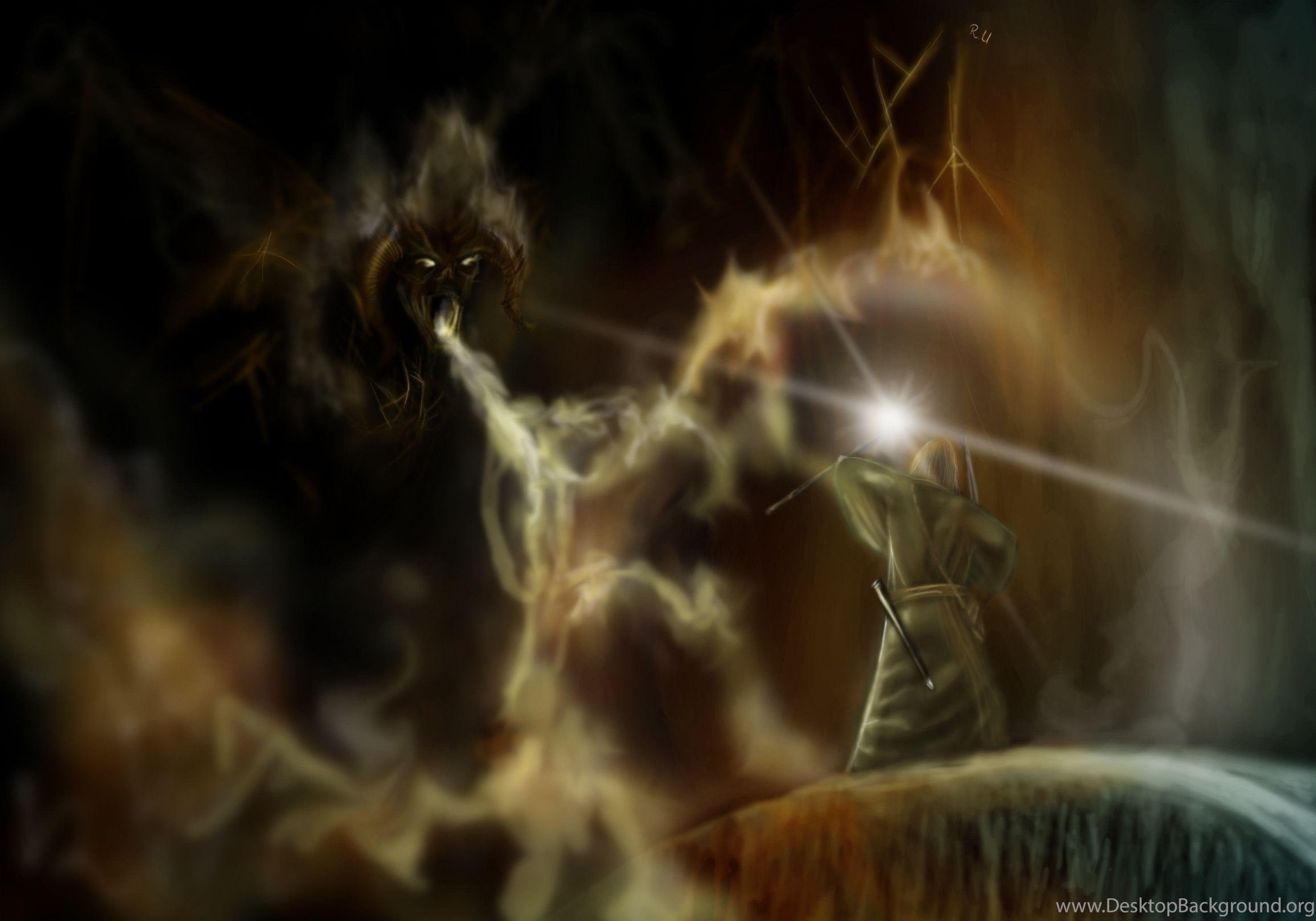 Balrog und Gandalf, Herr der Ringe, Fantasie, Daten, Hd, 2960x2070 HD Desktop