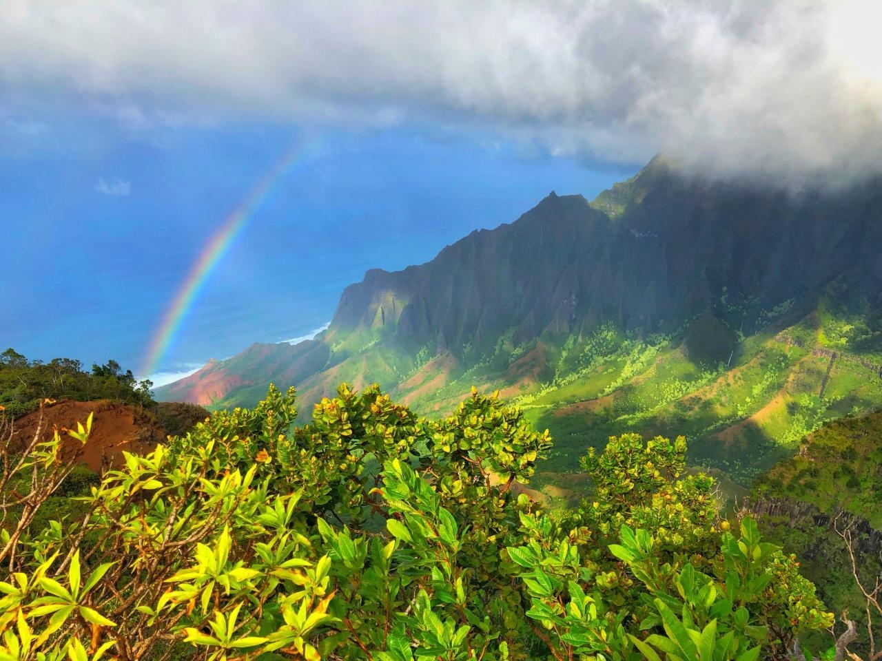 Kalalau Aussichtspunkt, Na Pali Küste, Kauai, Hawaii, 1280x960 HD Desktop