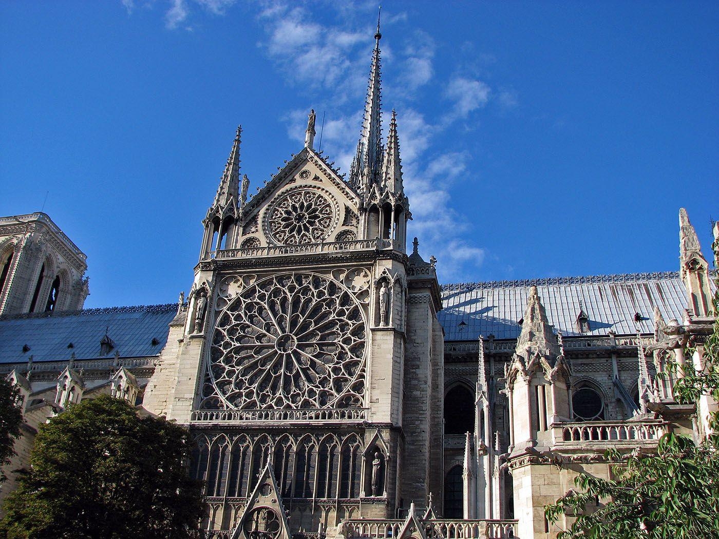 Notre Dame, Paris, fliegender Strebepfeiler, Download, 1400x1050 HD Desktop