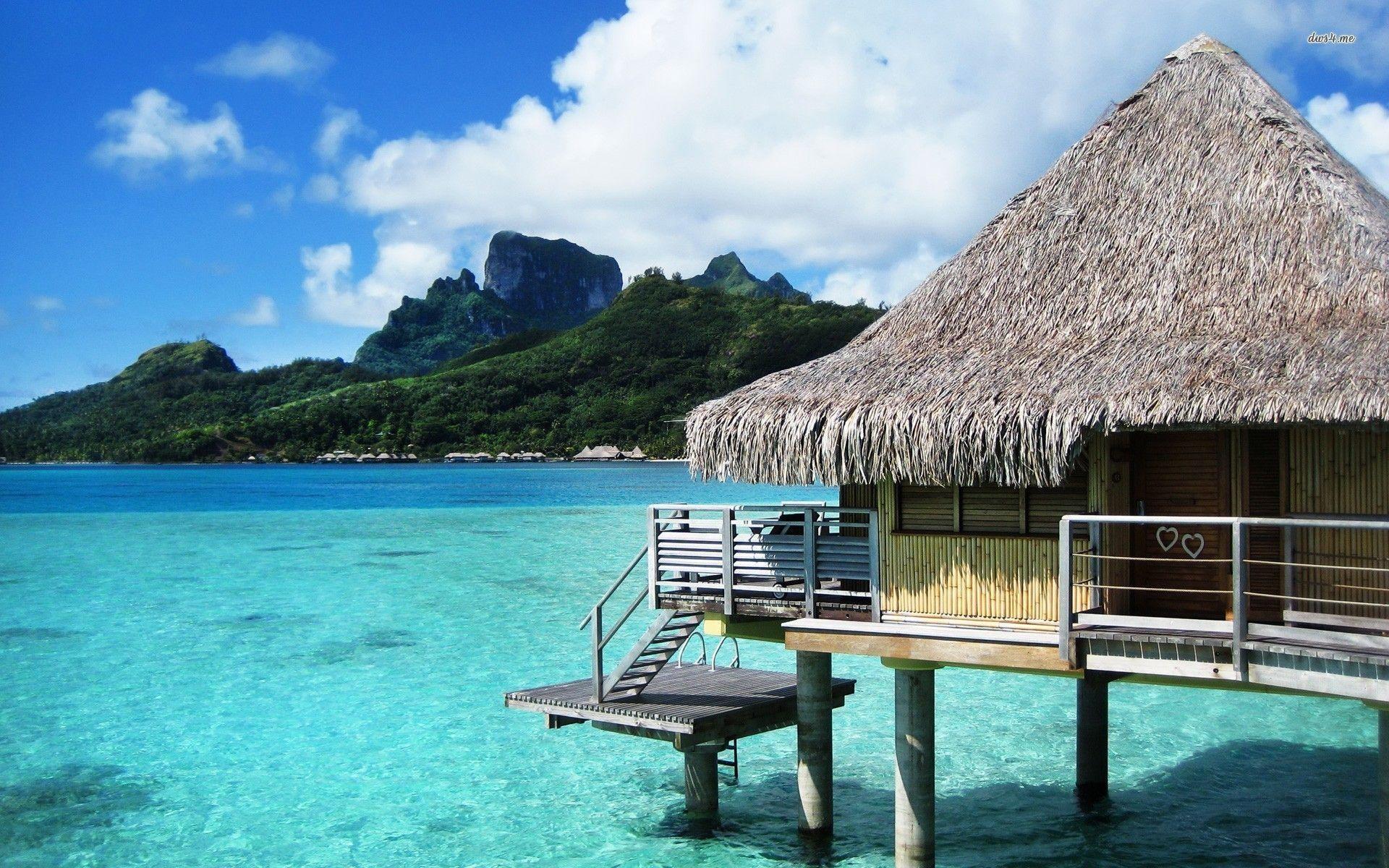 Bora Bora, Hintergrund, Paradies, Meer, Insel, 1920x1200 HD Desktop