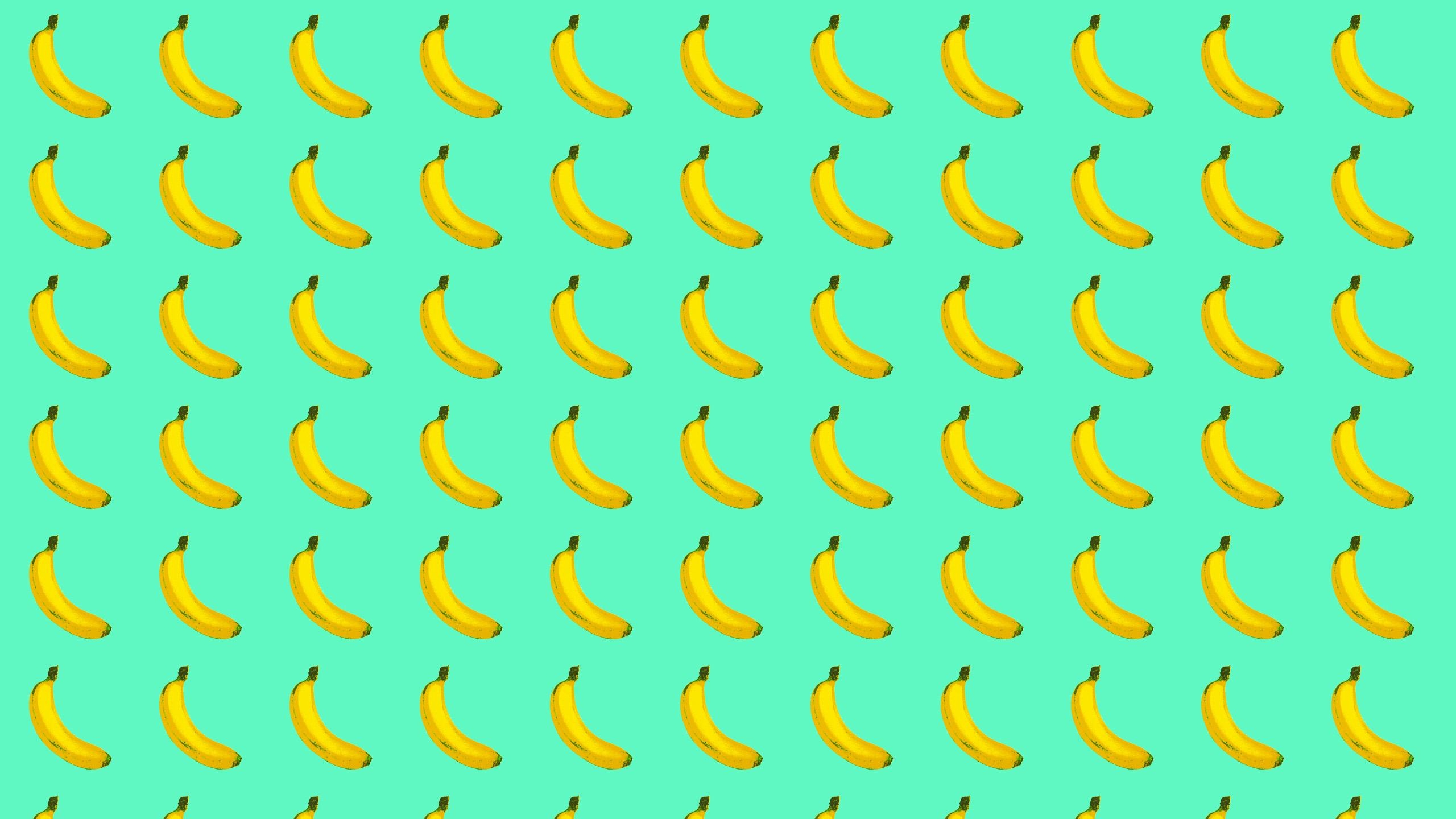 Banane, Essen, Hintergrund, Frucht, Gelb, 2560x1440 HD Desktop