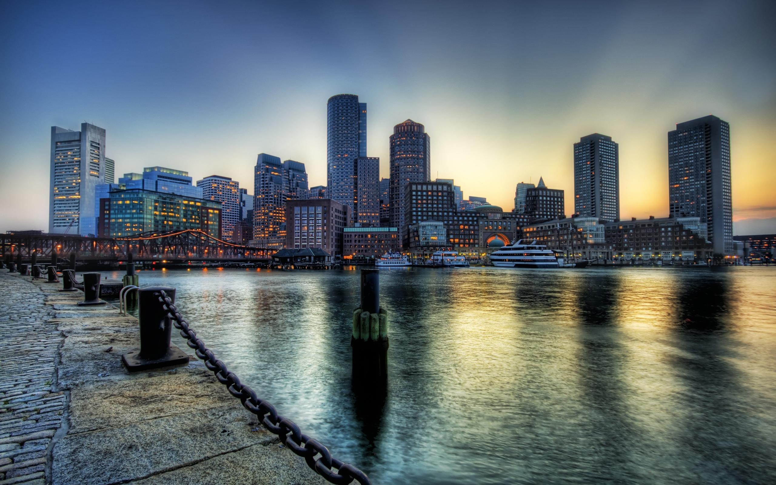 Boston, Hintergrund, Reisen, historische Stadt, USA, 2560x1600 HD Desktop