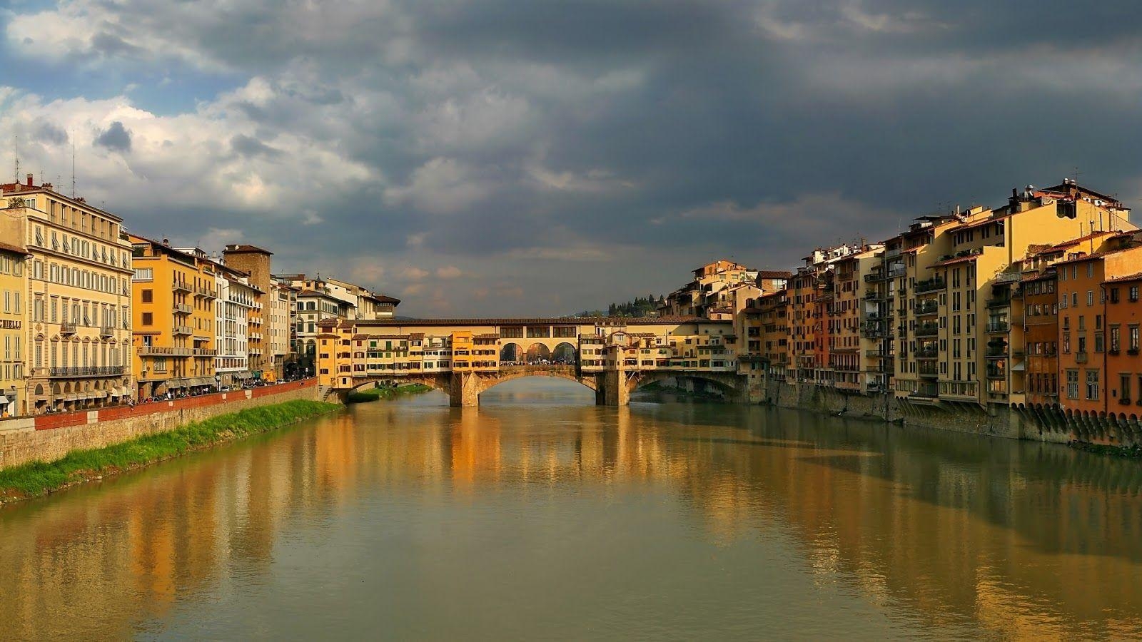 Ponte Vecchio, Florenz, Italien, Brücke, Geschichte, 1600x900 HD Desktop