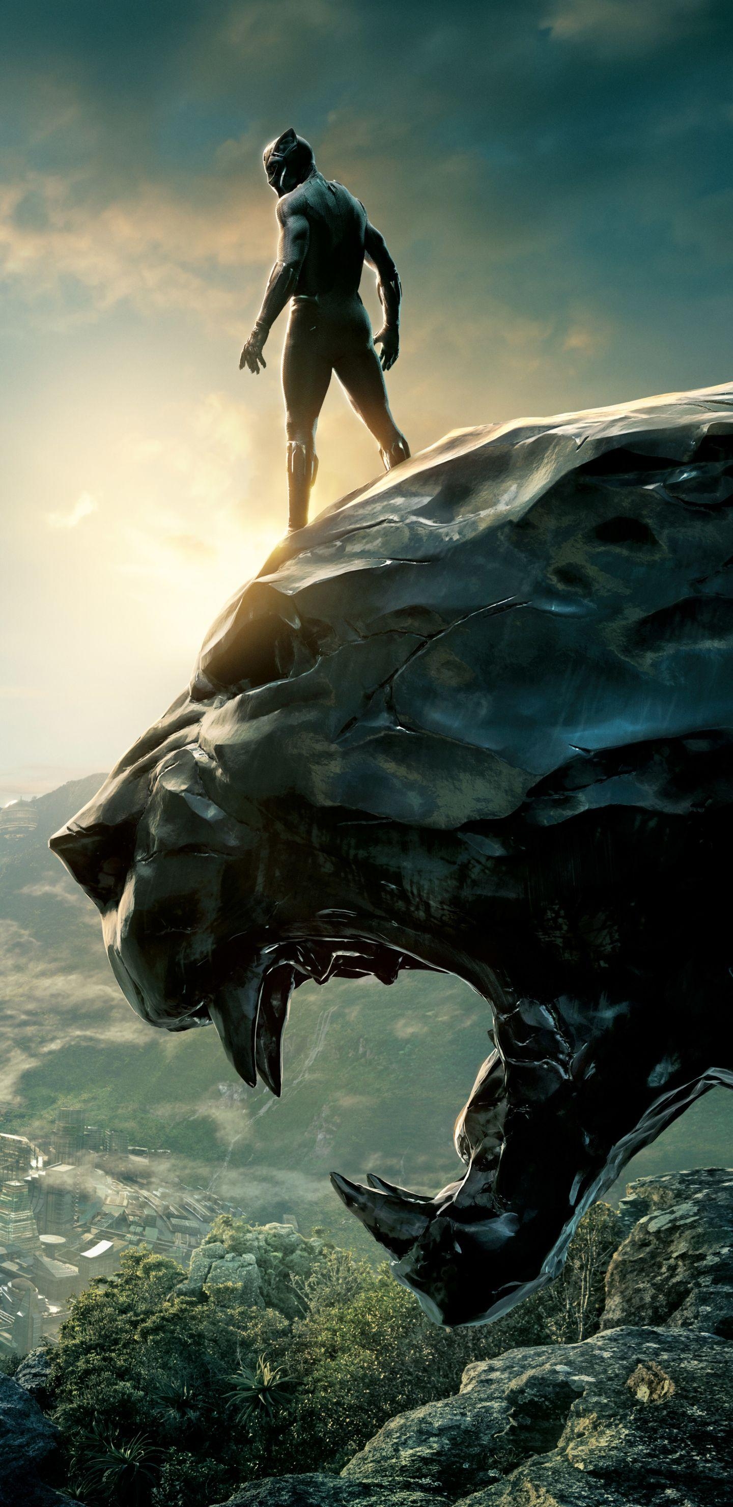 Film Black Panther, Kino, Wakanda, Superheld, Marvel, 1440x2960 HD Handy