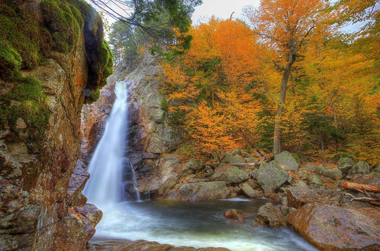 Glen Ellis, Herbst, Wasserfälle, New Hampshire, Natur, 1280x850 HD Desktop