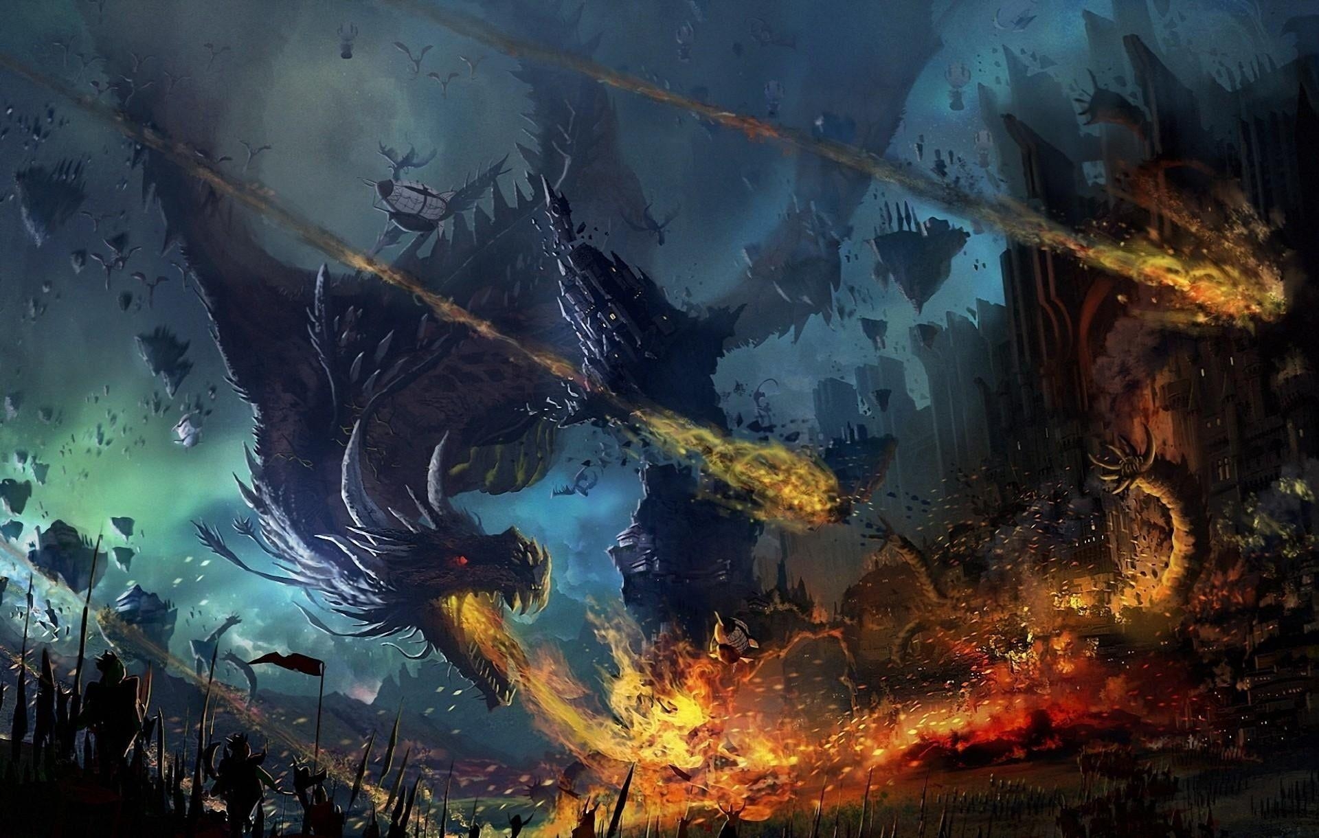 Smaug, Der Hobbit, HD, Drache, Feuer, 1920x1220 HD Desktop