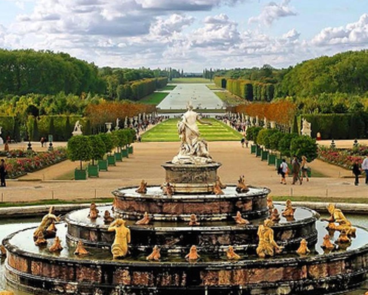 Schloss Versailles, Android Hintergrund, Frankreich, Königspalast, Architektur, 1280x1030 HD Desktop