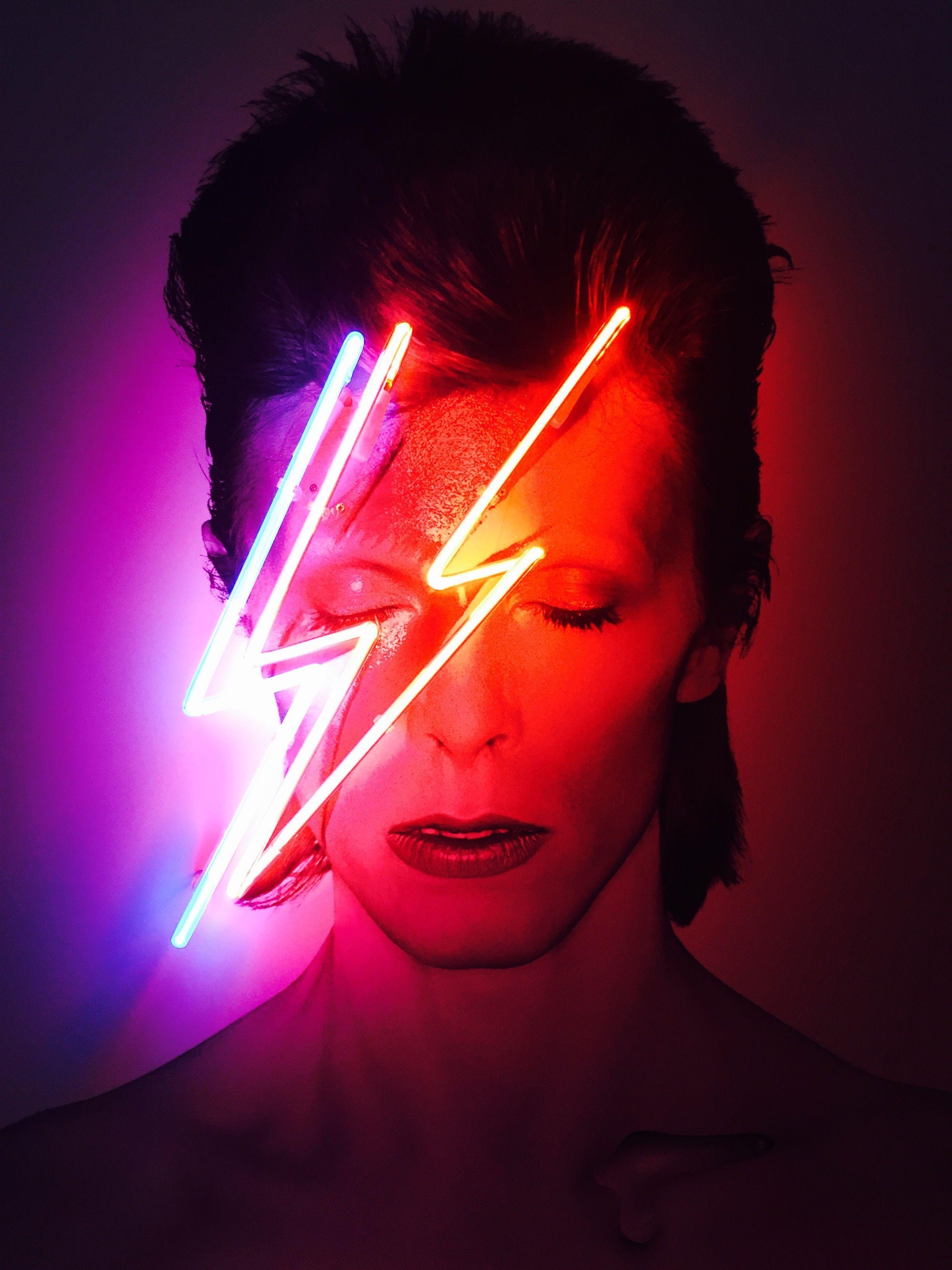 David Bowie, Neon, Künstler, Musik-Ikone, 80er, 2450x3270 HD Handy