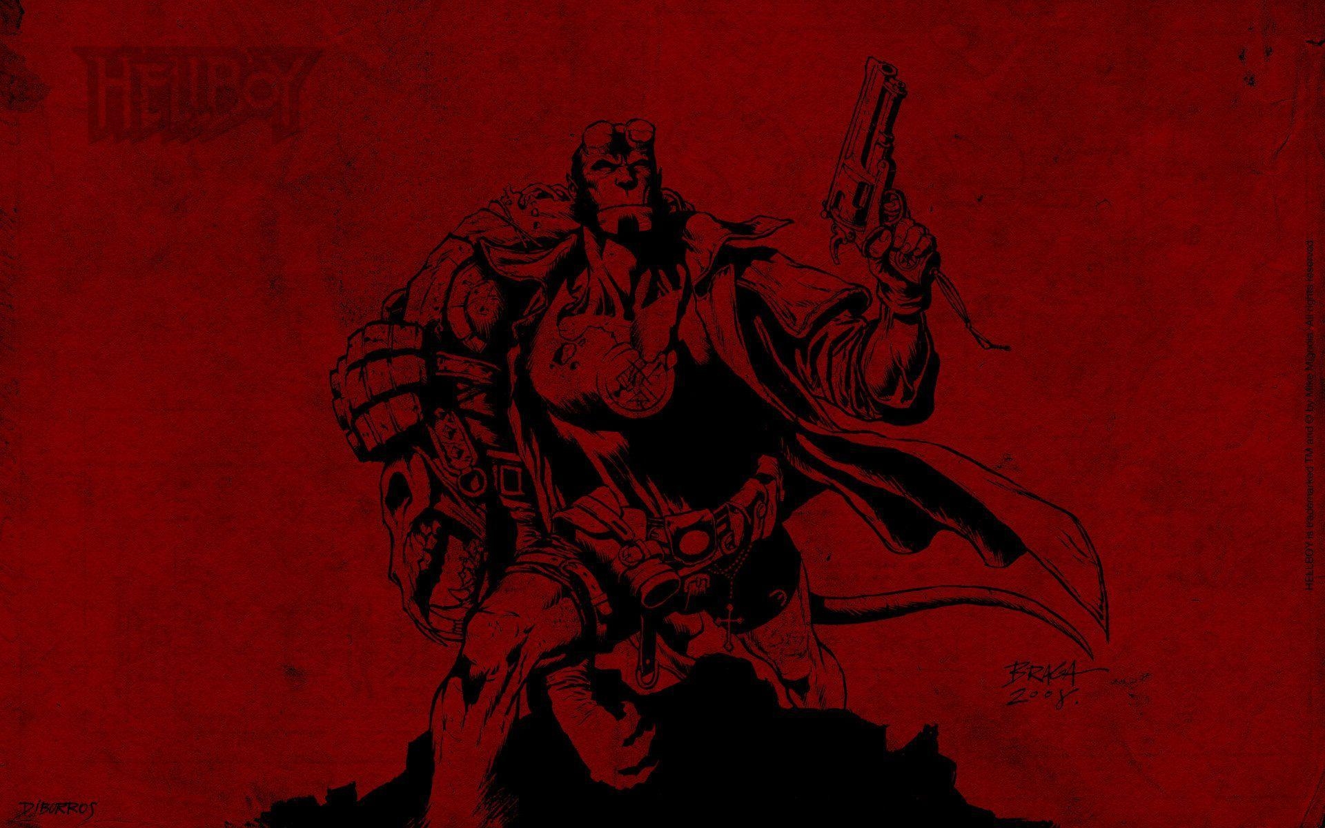 Hellboy, Comic, Hintergrund, Fantasie, Film, 1920x1200 HD Desktop