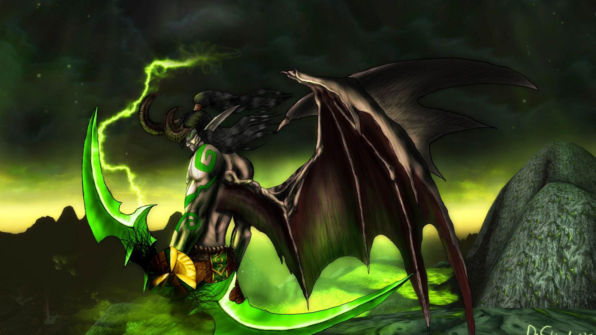 WoW, Illidan, Stormrage, HD, Wallpaper, 1920x1080 Full HD Desktop