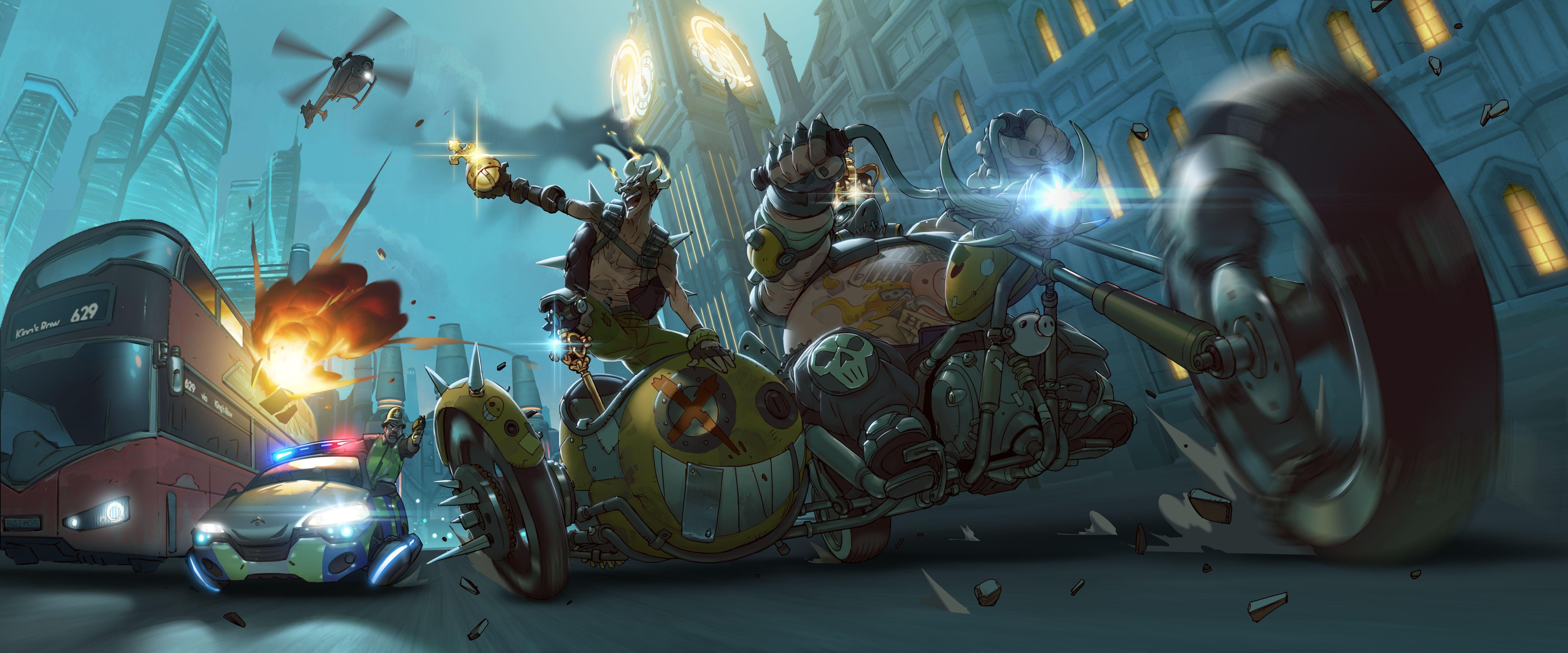 Junkrat, Overwatch, Gaming, HD-Bild, Wallpaper, 6220x2590 4K Desktop