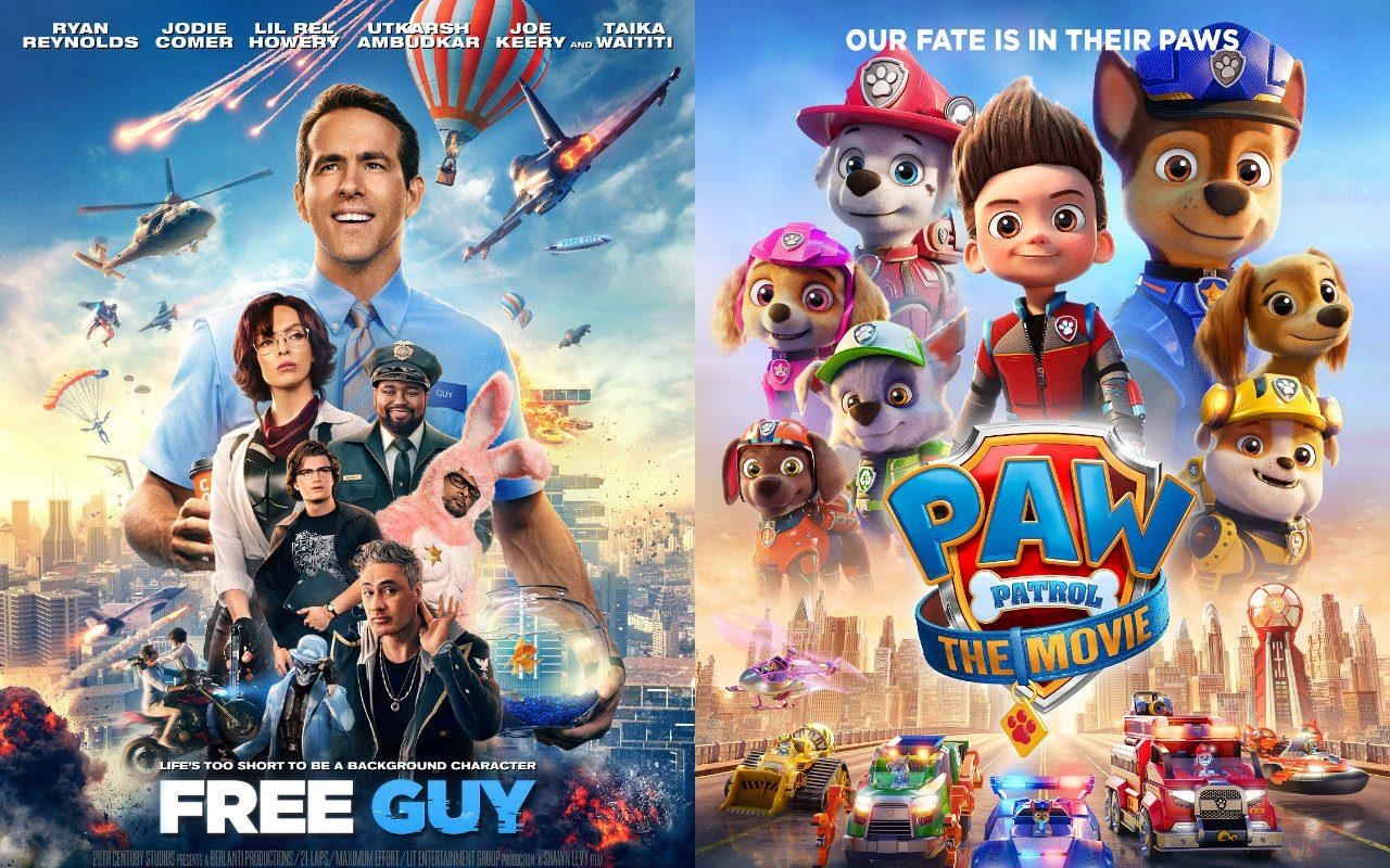 Free Guy, Kinocharts, Ryan Reynolds, Blockbuster, Paw Patrol, 1280x800 HD Desktop