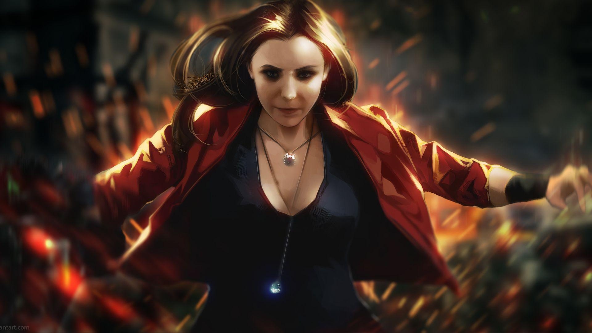 Scarlet Witch, 9 x 1080, Filmhintergrund, Superheldin, Avengers, 1920x1080 Full HD Desktop