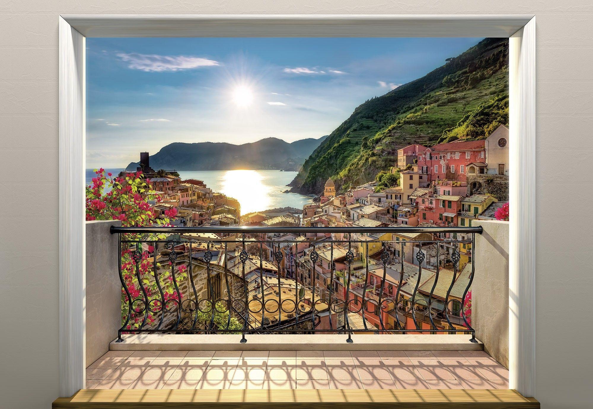 Sonnenuntergang, Cinque Terre, Wandbild, Panorama, Himmel, 2000x1380 HD Desktop