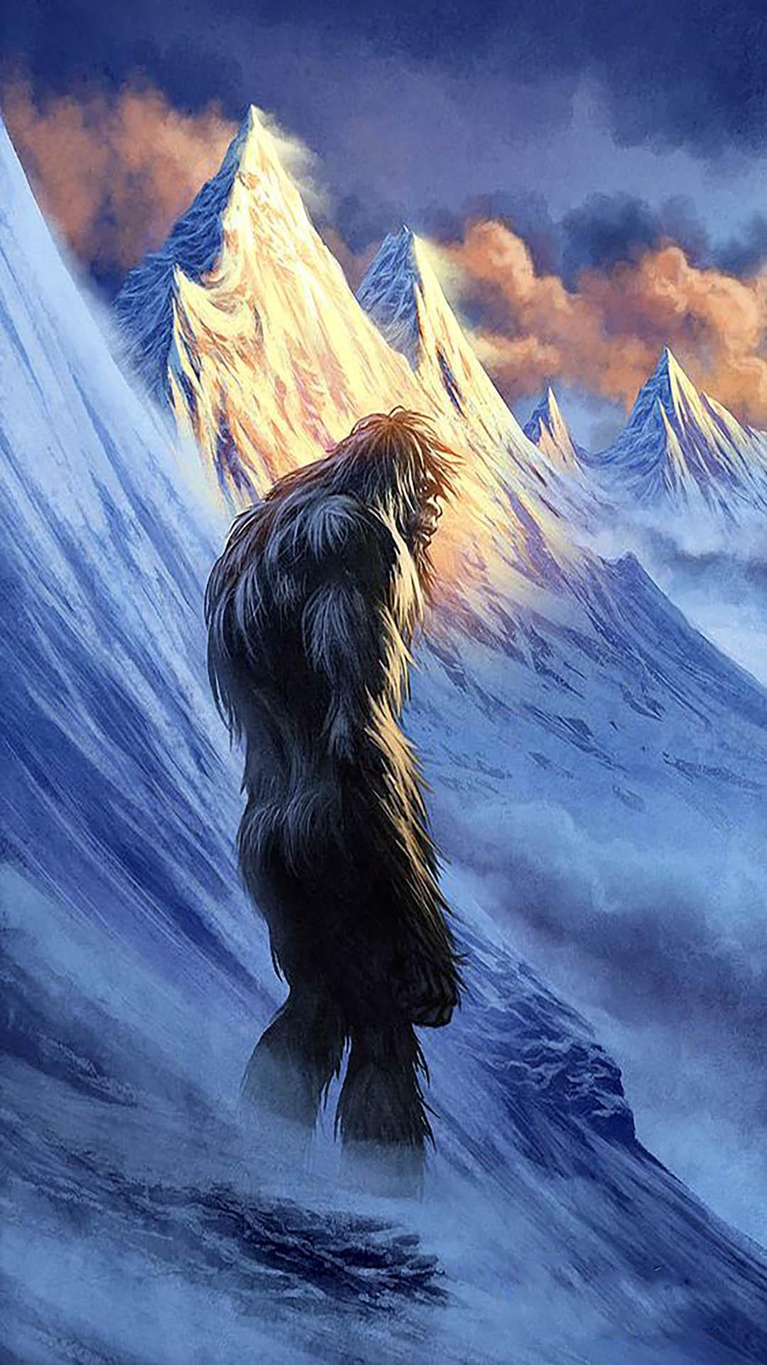 Bigfoot, Yeti, HD, Android, Legendenbild, 1080x1920 Full HD Handy